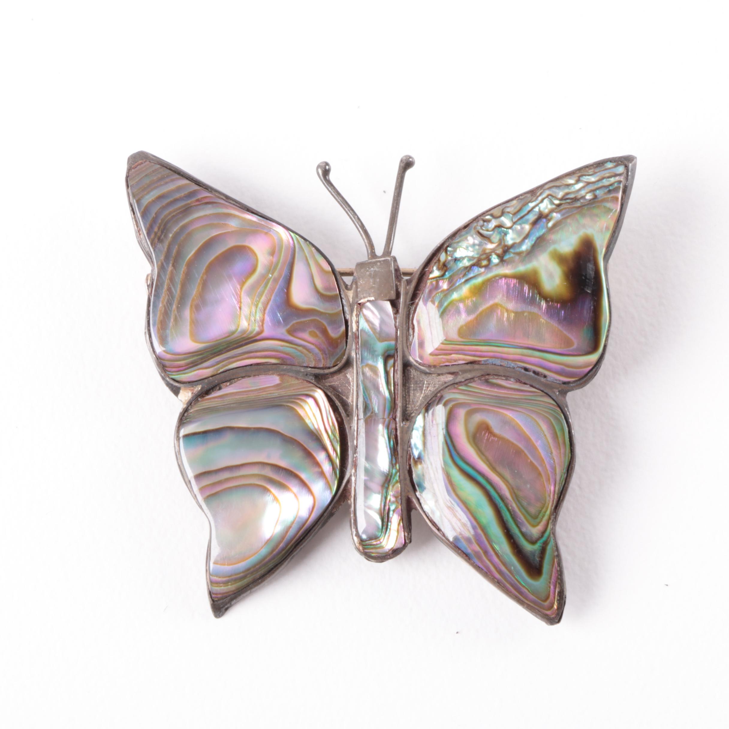 Sterling Silver Jewelry Selection Including Abalone