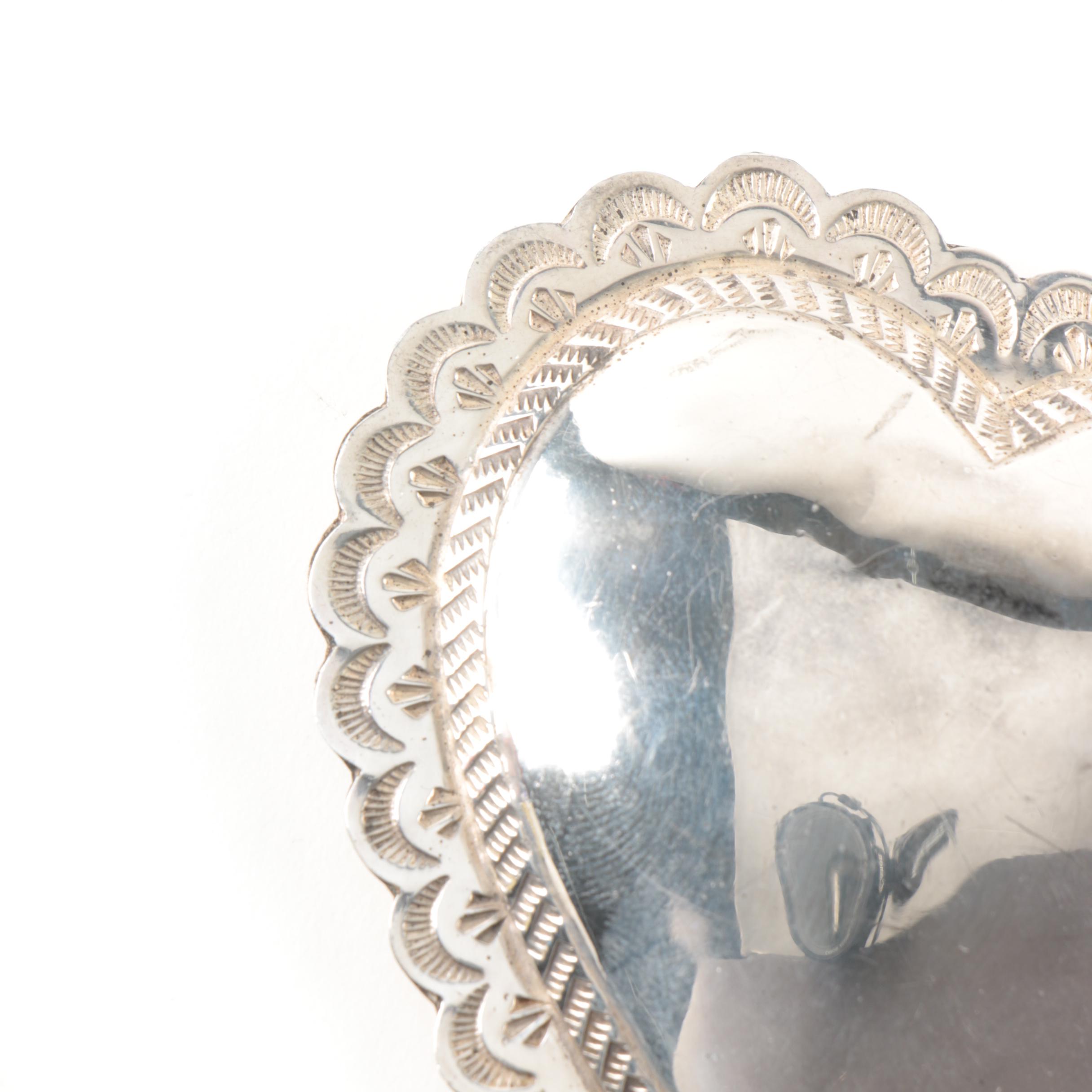 Alfred Payton Navajo Sterling Silver Heart Converter Brooch