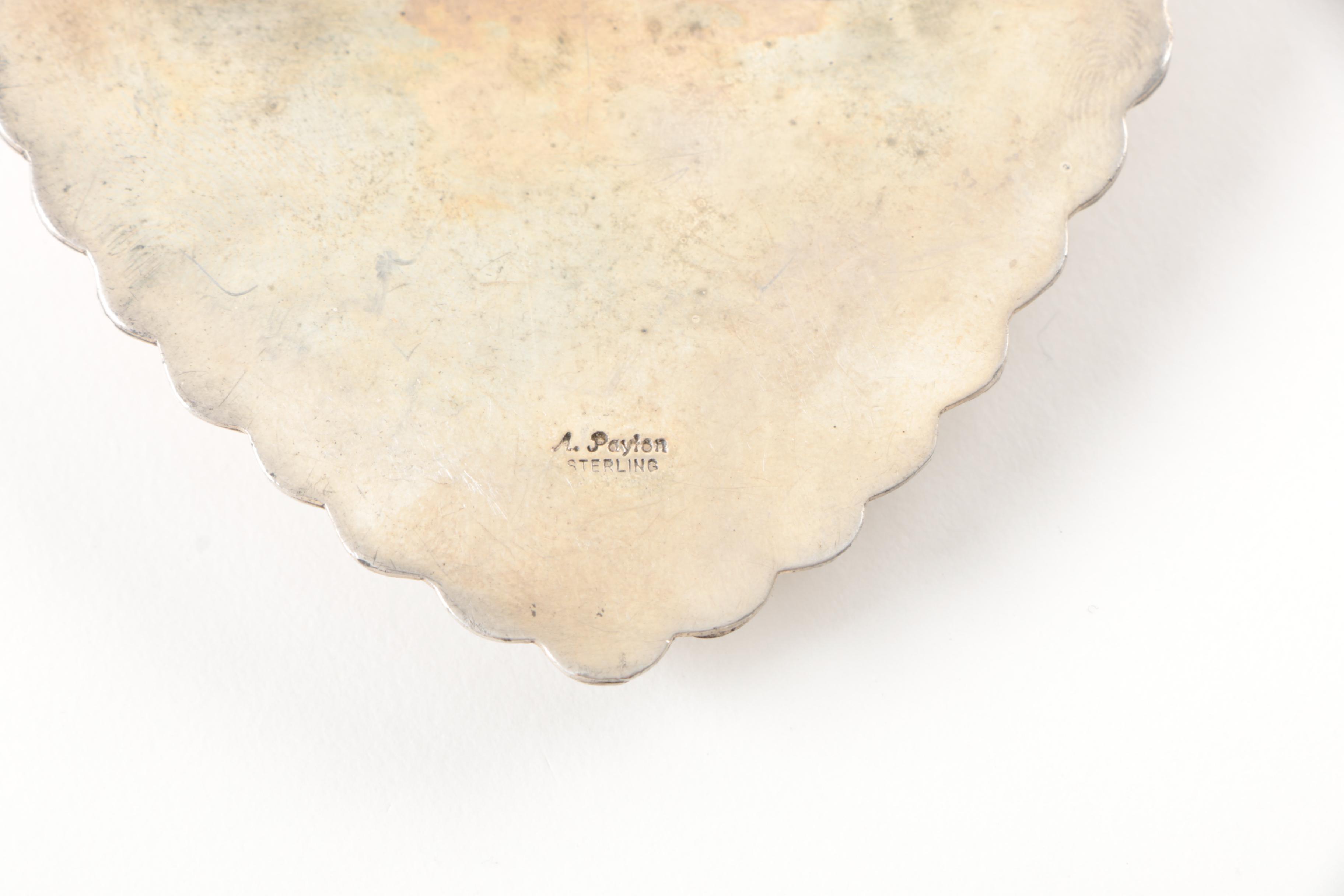 Alfred Payton Navajo Sterling Silver Heart Converter Brooch