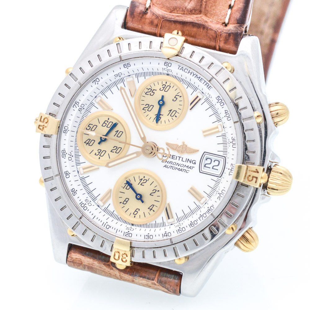 Breitling Avenger Chronograph Watch With 14K Gold Accents