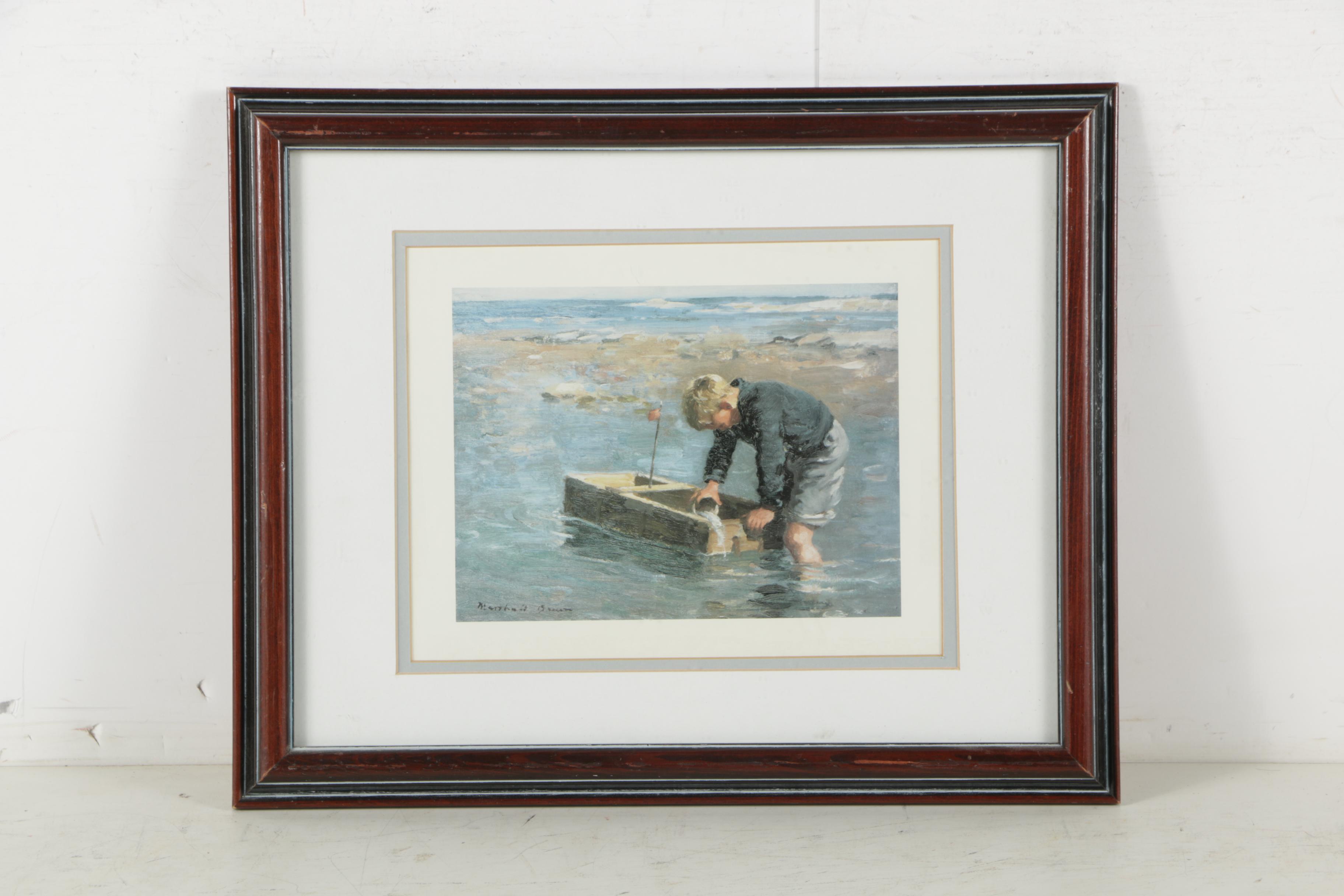 Offset Lithographs After Monet and William Marshall Brown