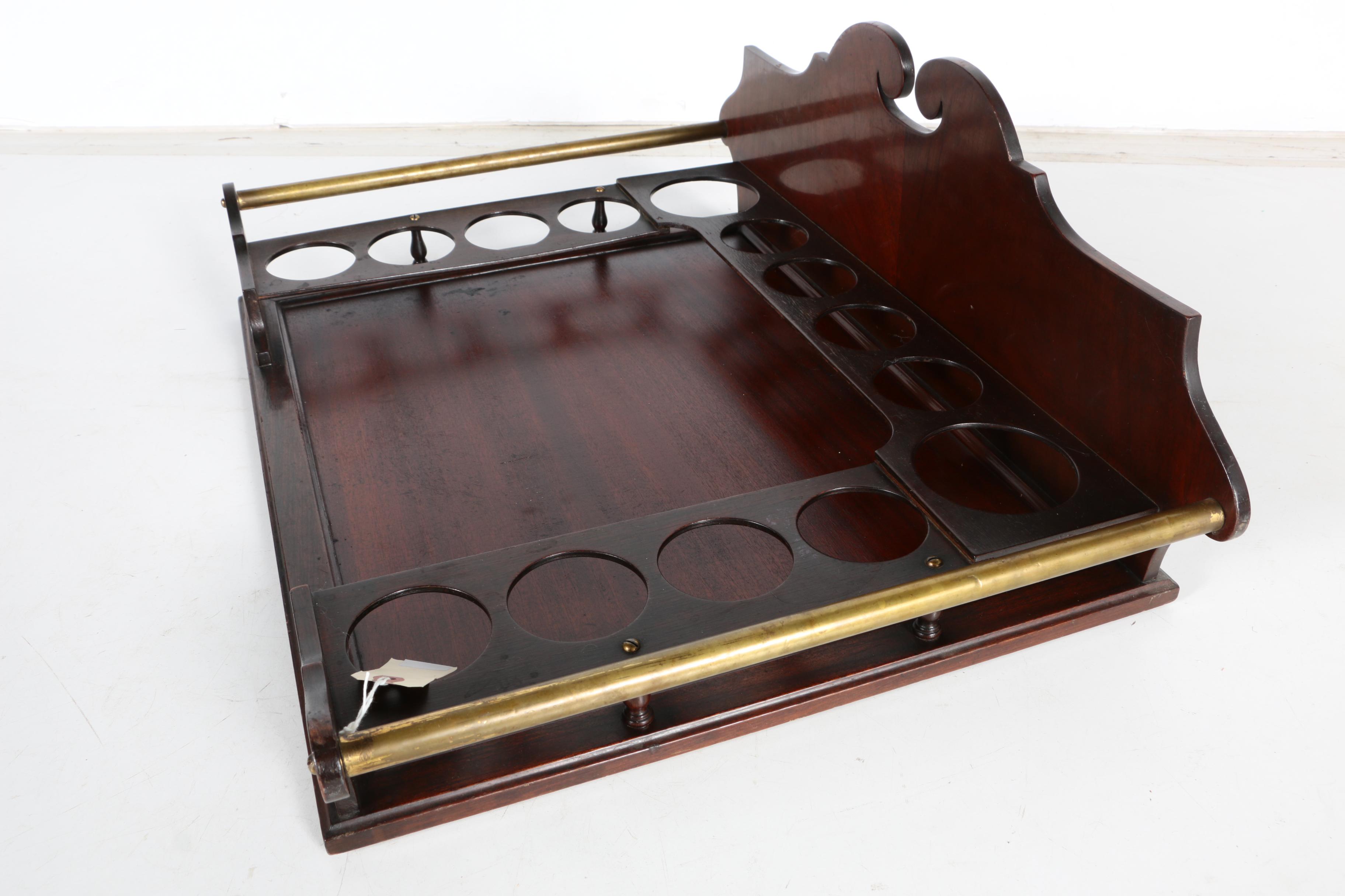 Vintage Georgian Style Mahogany Bottle Tray by Ferguson