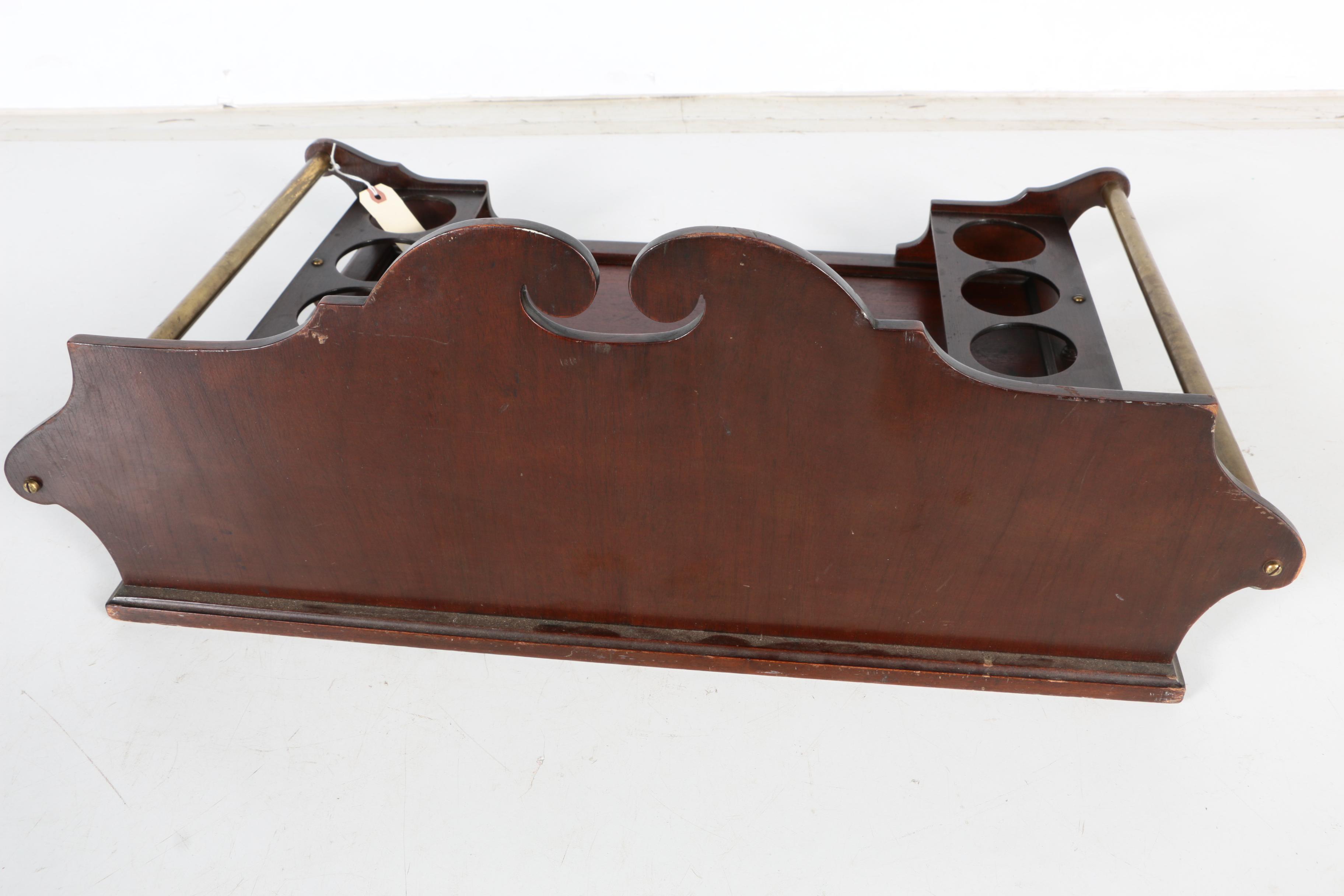 Vintage Georgian Style Mahogany Bottle Tray by Ferguson