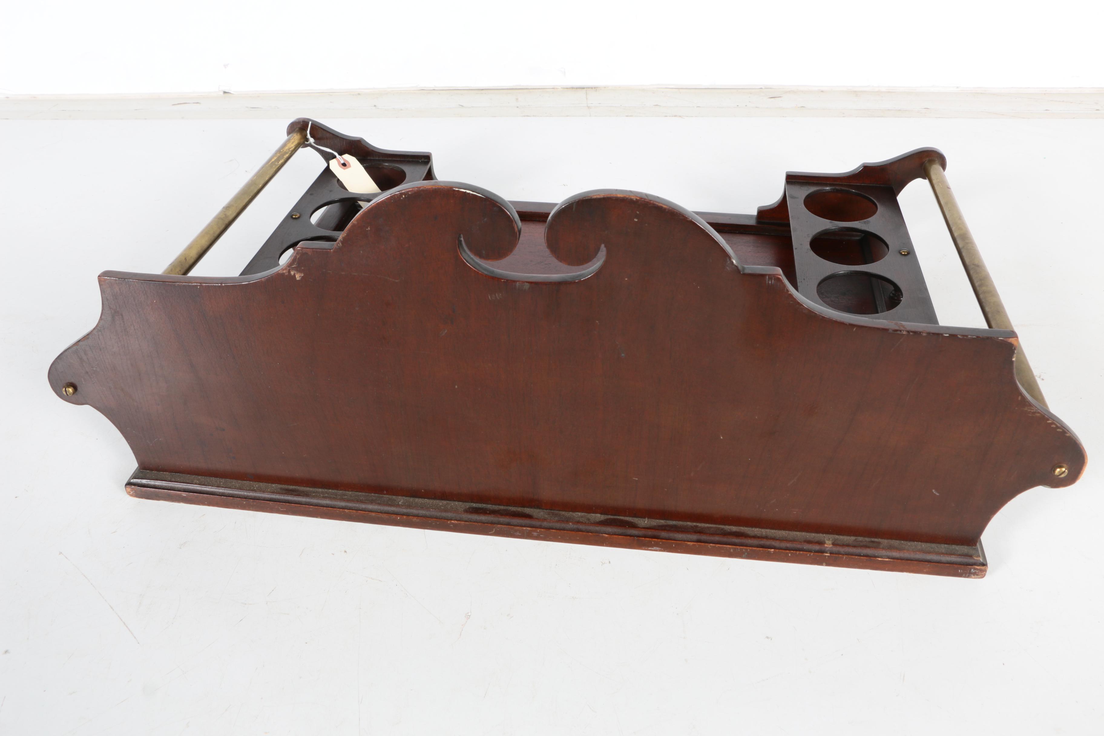 Vintage Georgian Style Mahogany Bottle Tray by Ferguson