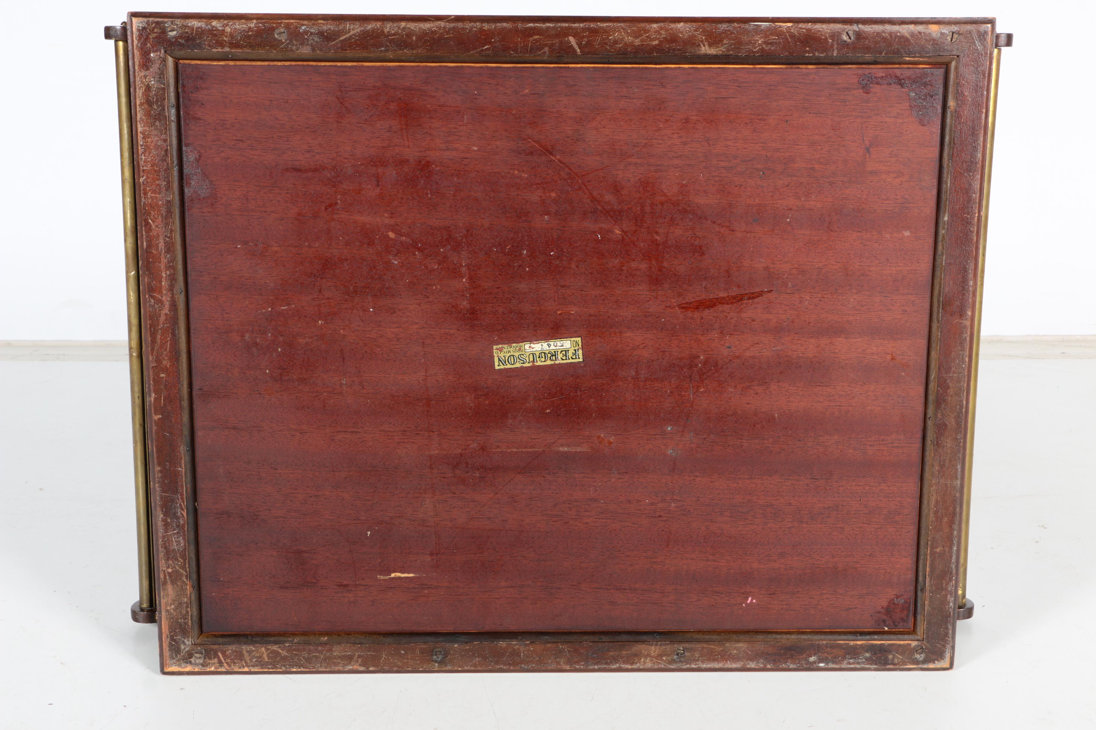 Vintage Georgian Style Mahogany Bottle Tray by Ferguson