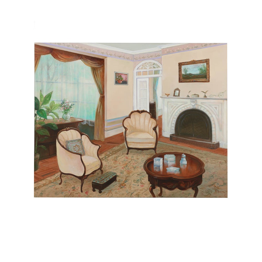 Eddie Wong Oil Painting of a Parlor