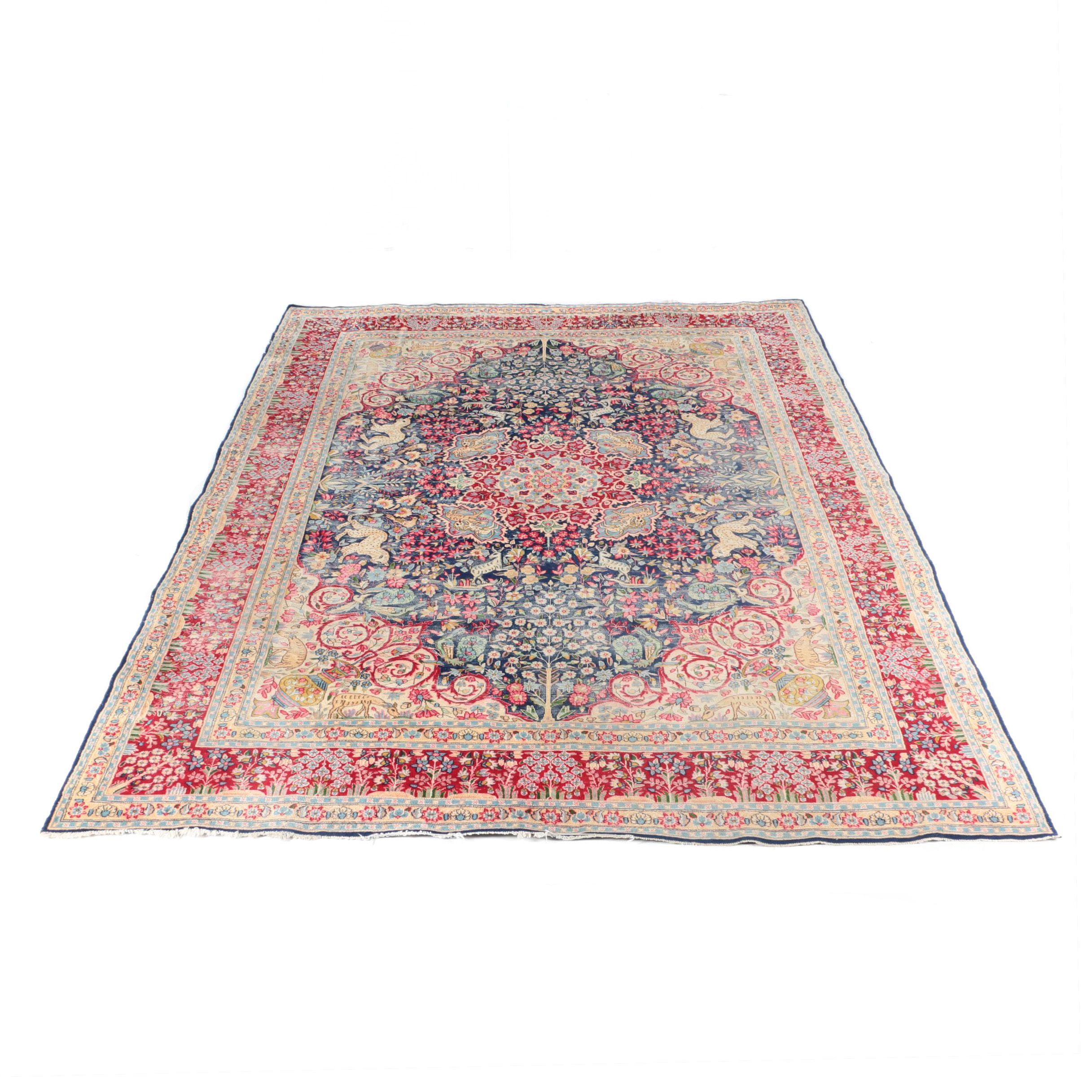 Large Semi-Antique Persian Hunting Rug