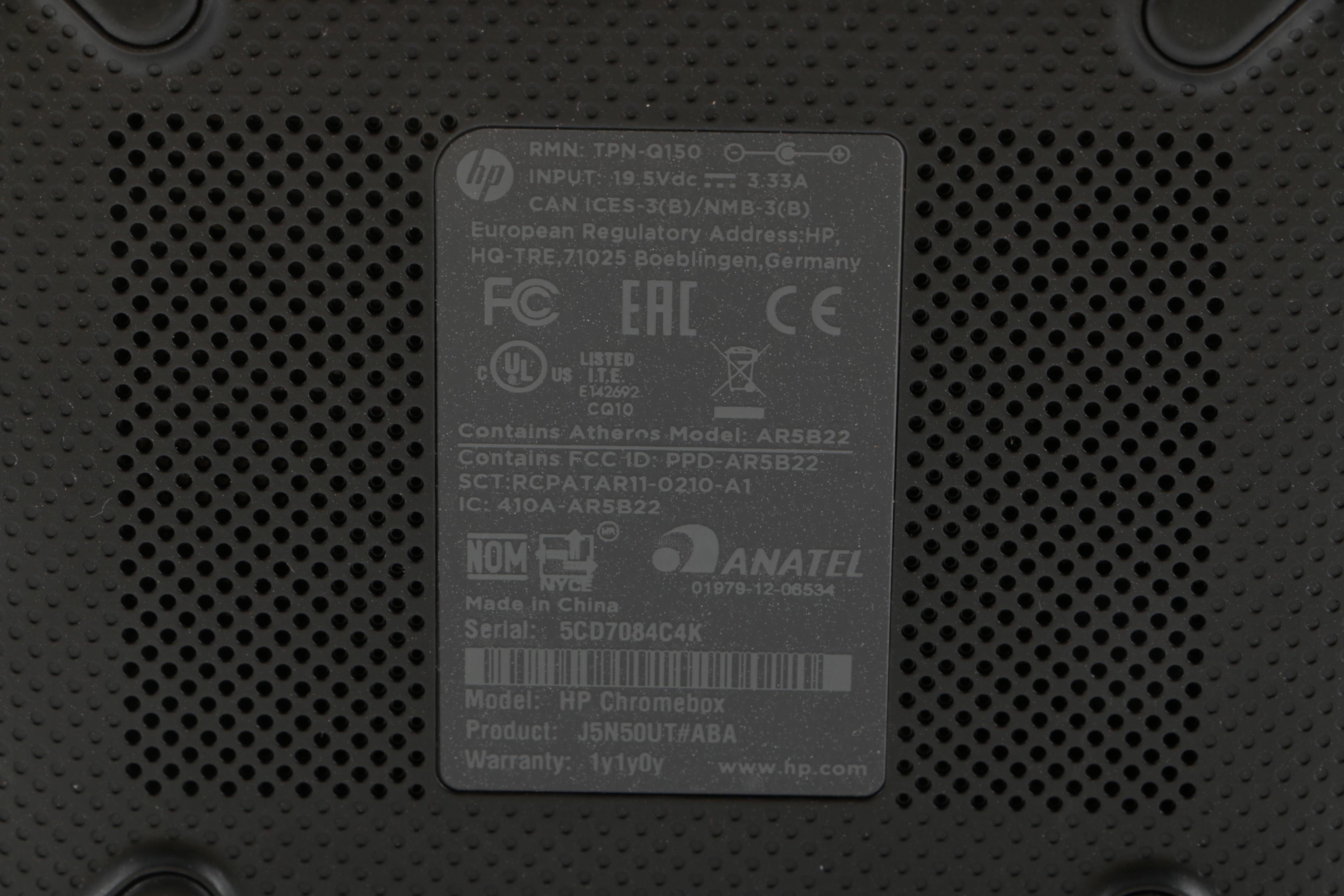 HP Chromebox with Logitech Keyboard and Mouse