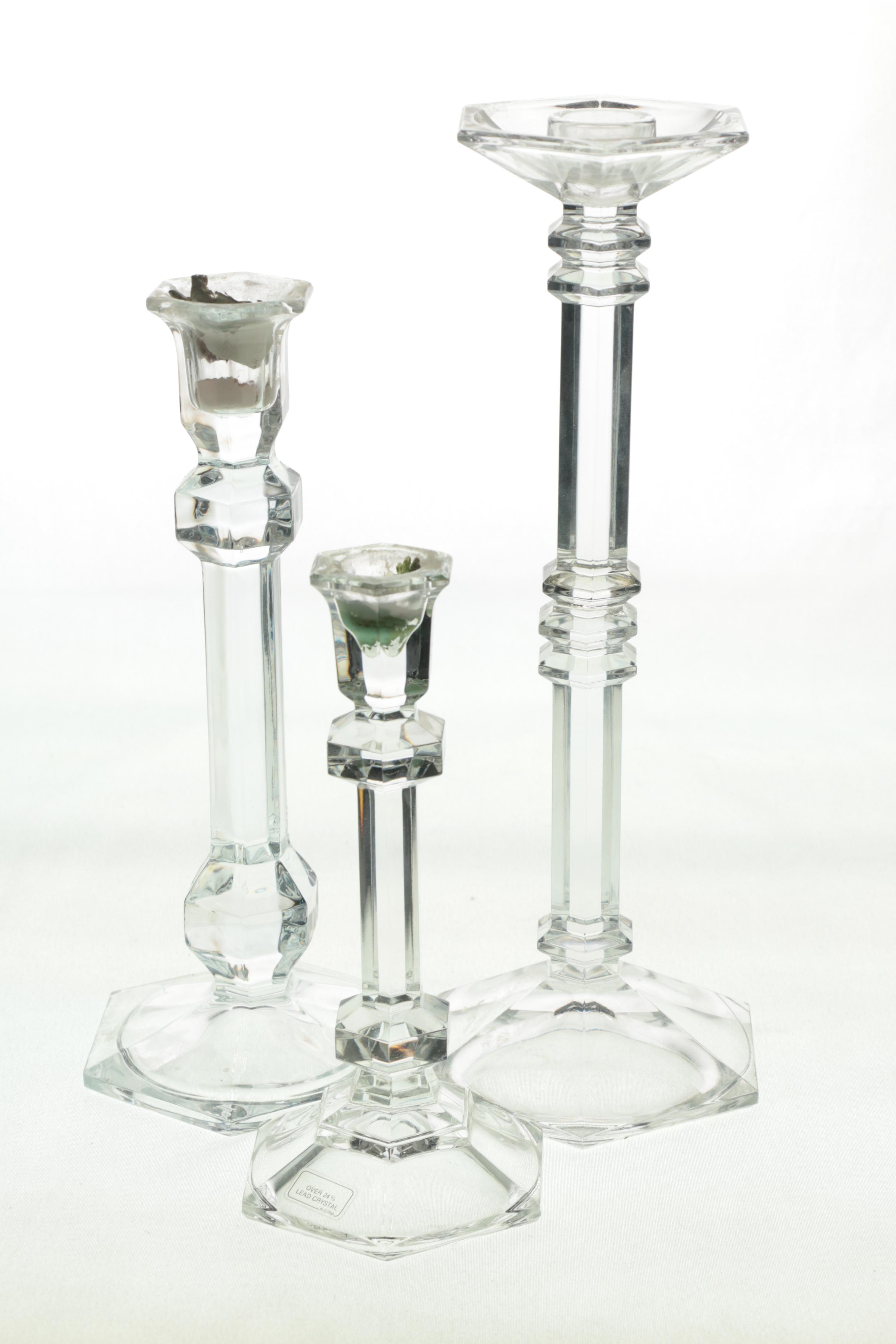 Austrian Lead Crystal Candlesticks