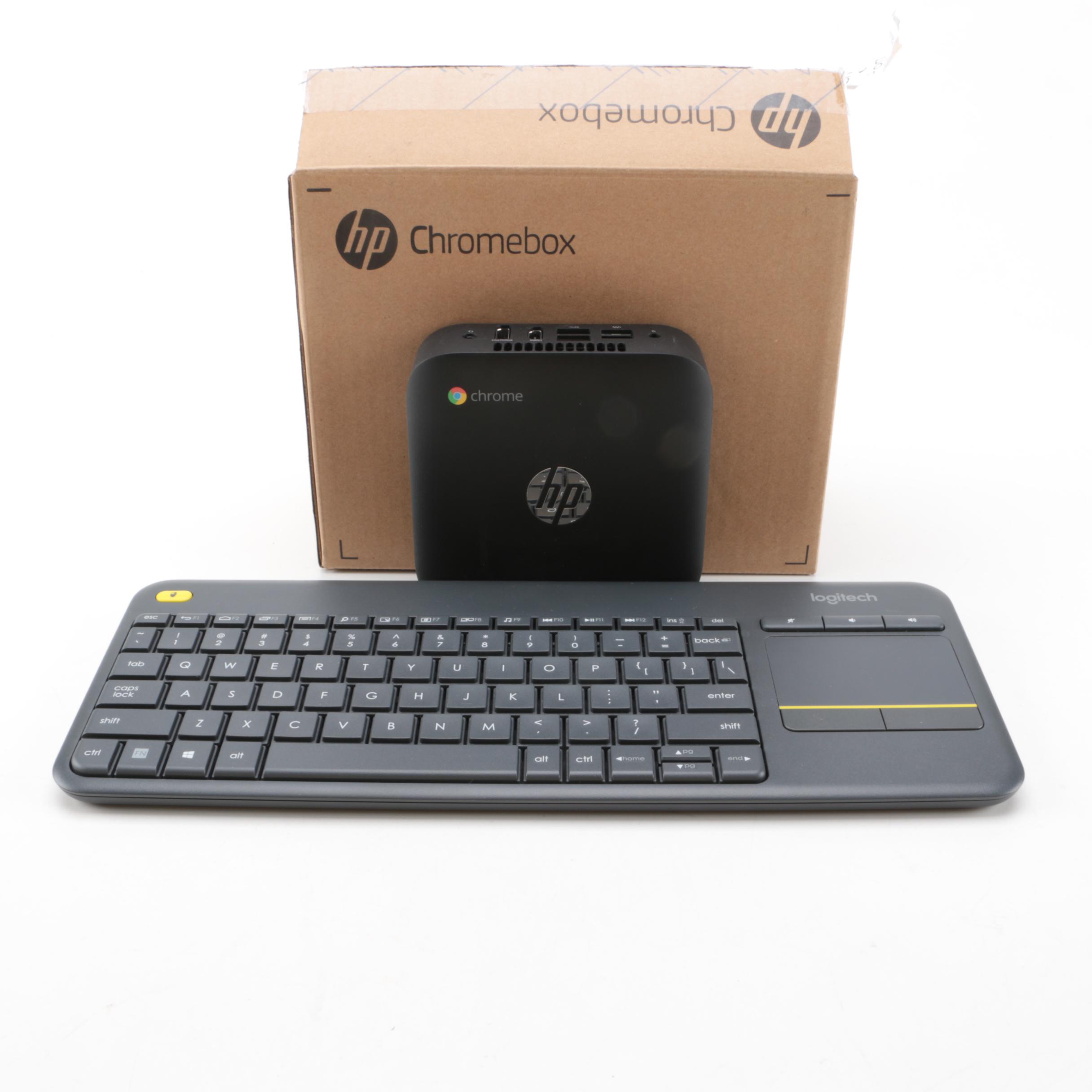 HP Chromebox with Logitech Wireless Keyboard