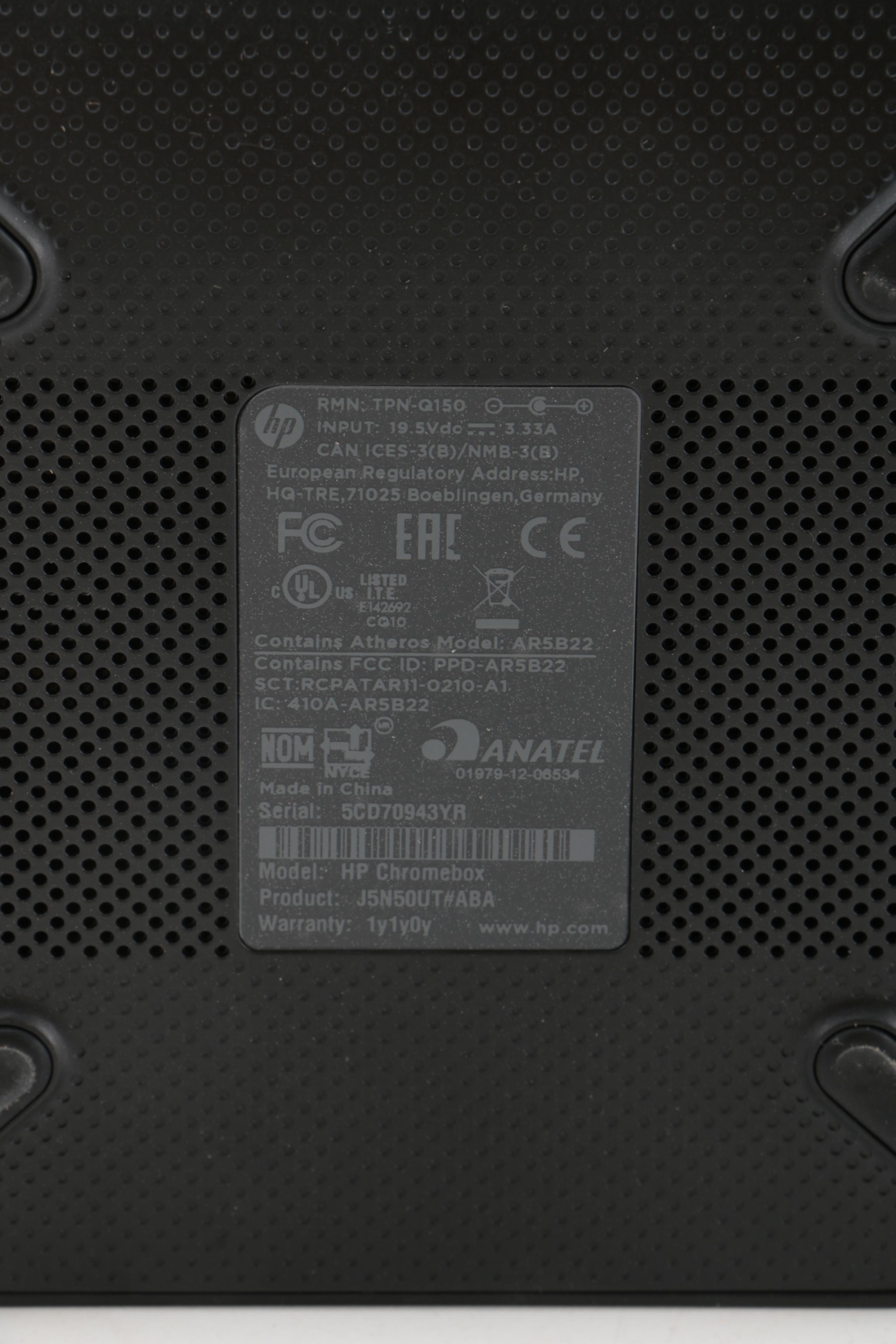 HP Chromebox with Logitech Wireless Keyboard