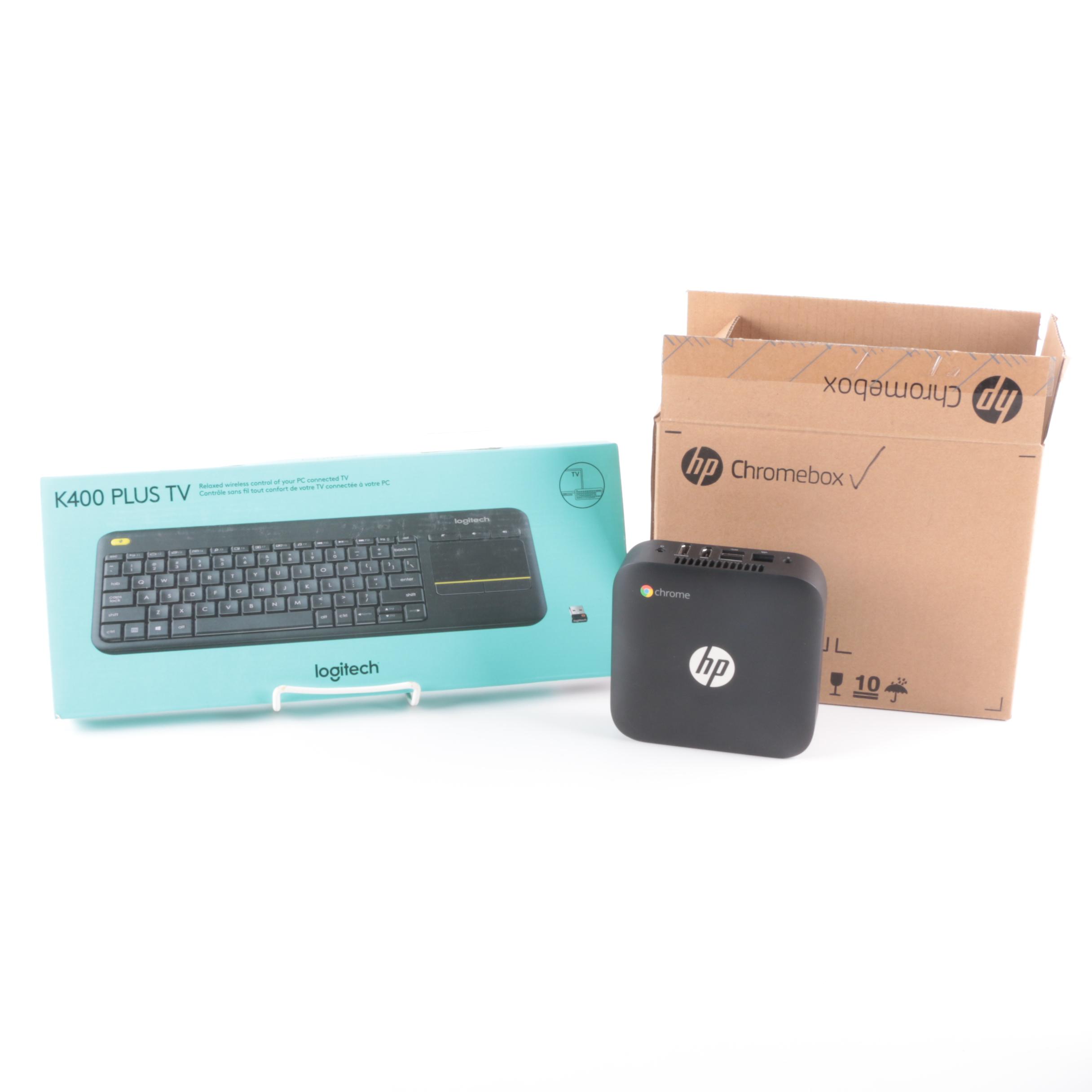 HP Chromebox with Logitech Wireless Keyboard