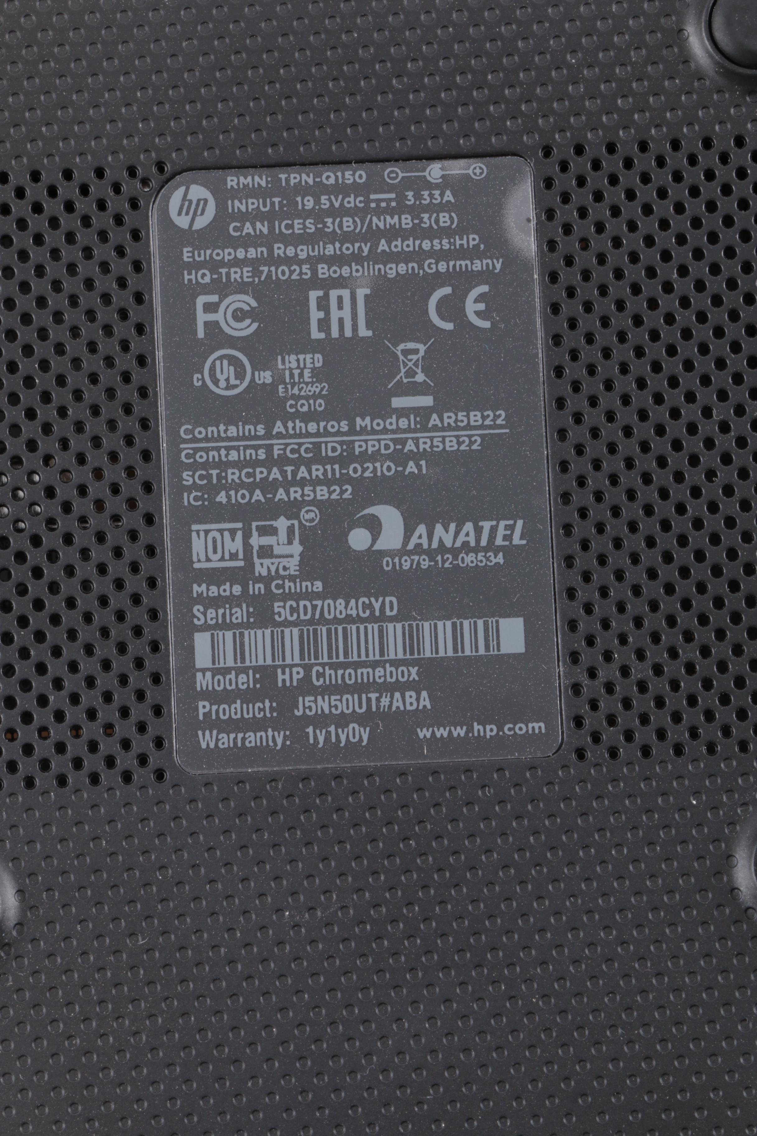 HP Chromebox with Logitech Wireless Keyboard