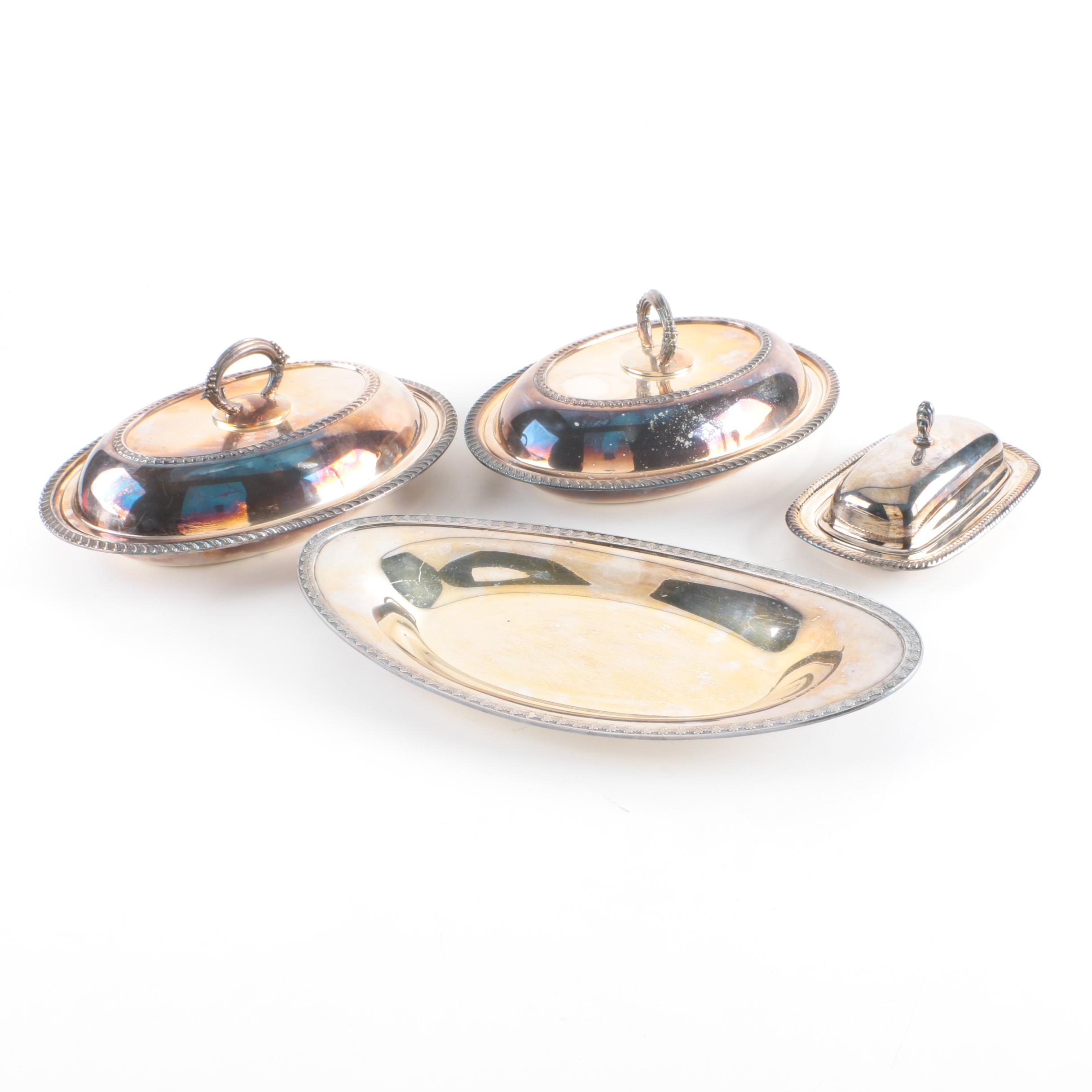 Wm. Rogers Silver Plate Lidded Serving Dishes