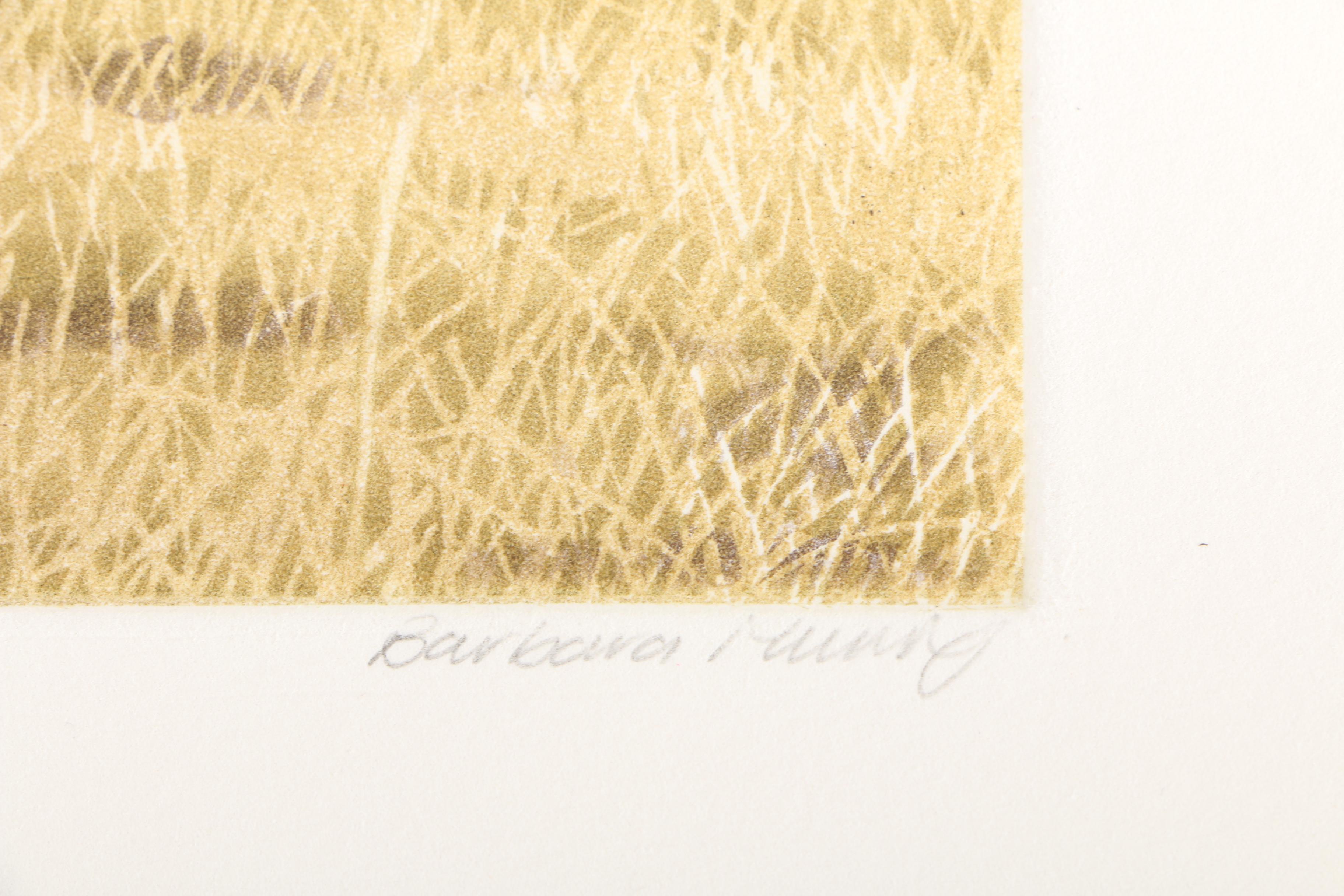 Barbara Munns Etchings "Fulling Mill", "Orchard Mill", and "Manor Farm"