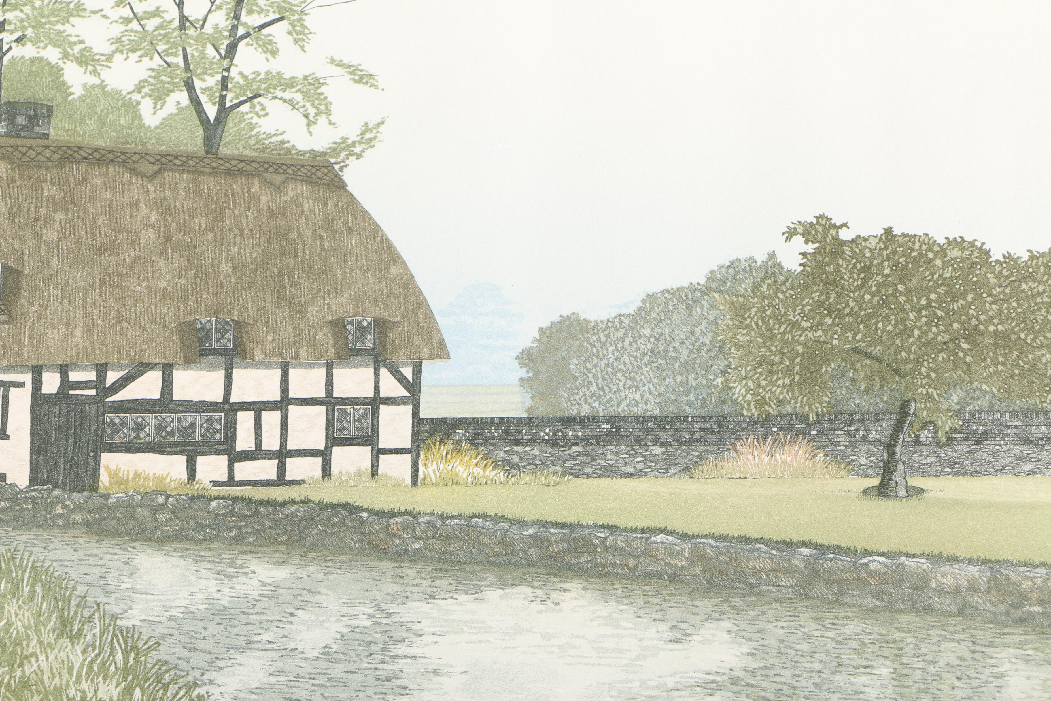 Barbara Munns Etchings "Fulling Mill", "Orchard Mill", and "Manor Farm"