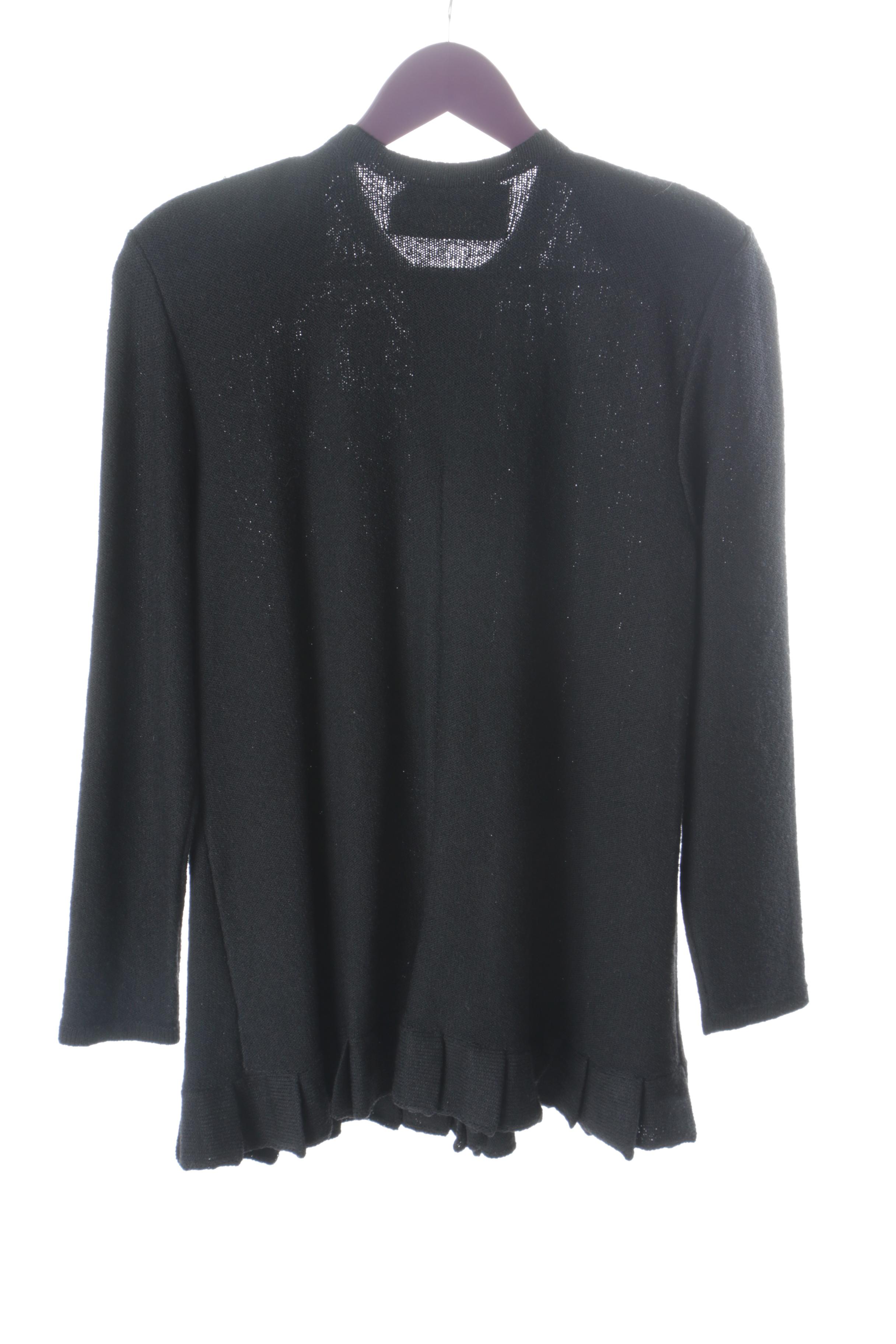 Vintage Steve Fabrikant Black Knit Skirt Suit and Coat