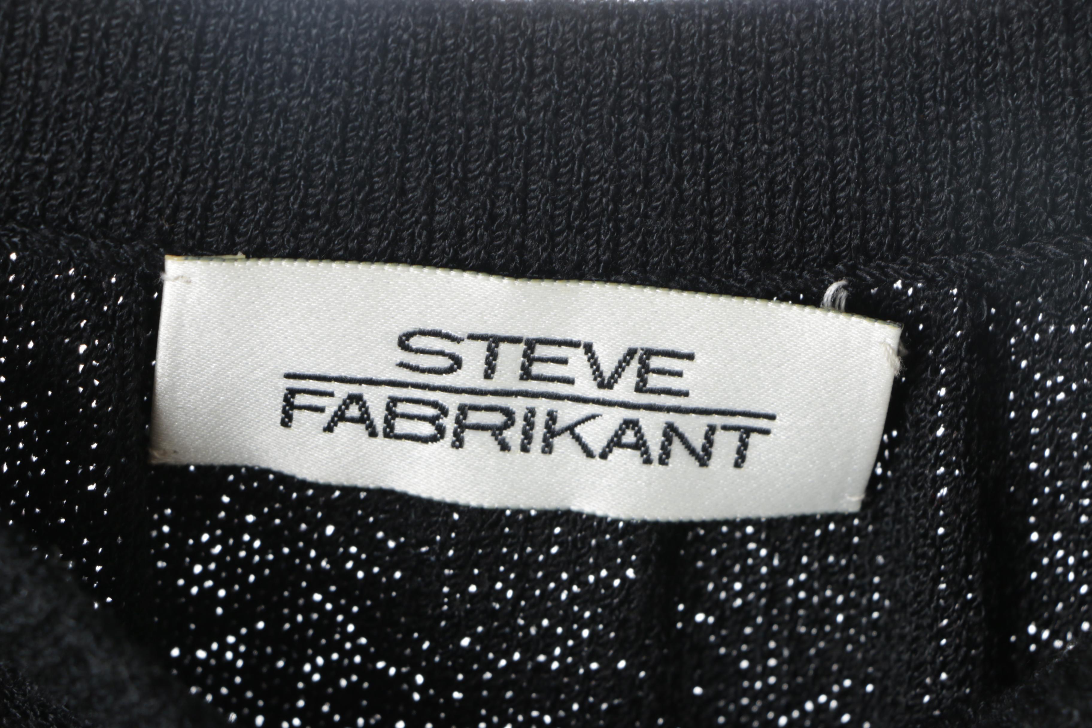 Vintage Steve Fabrikant Black Knit Skirt Suit and Coat