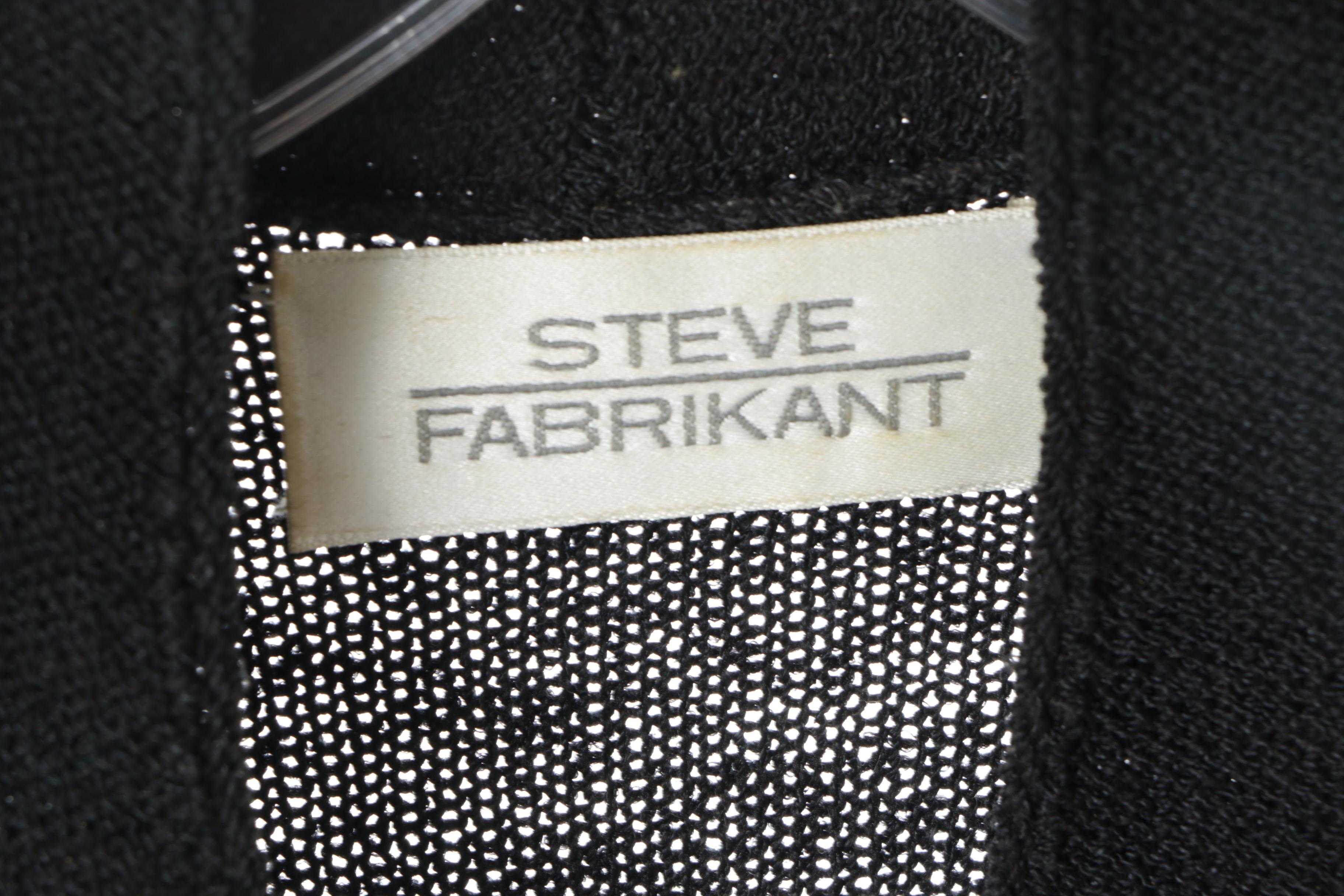 Vintage Steve Fabrikant Black Knit Skirt Suit and Coat