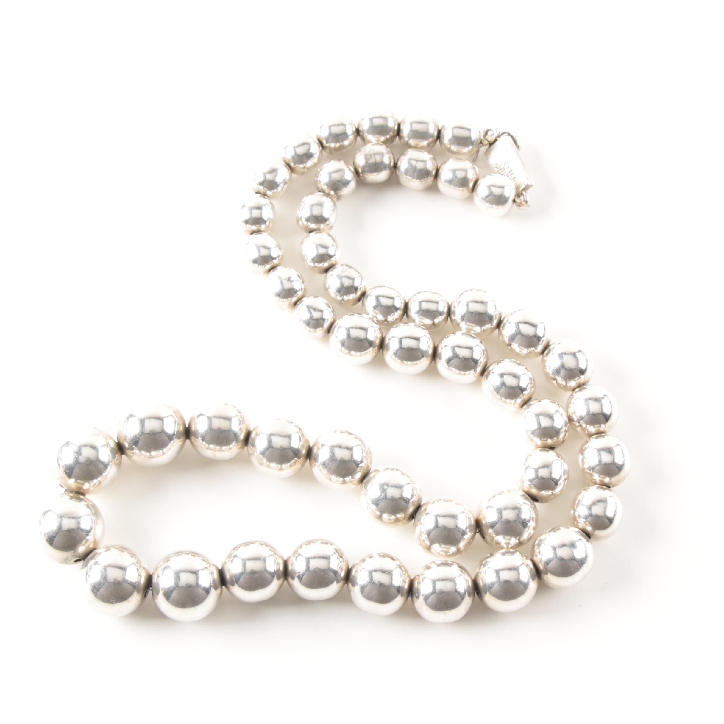 Sterling Silver Beaded Necklaces Including Black Onyx