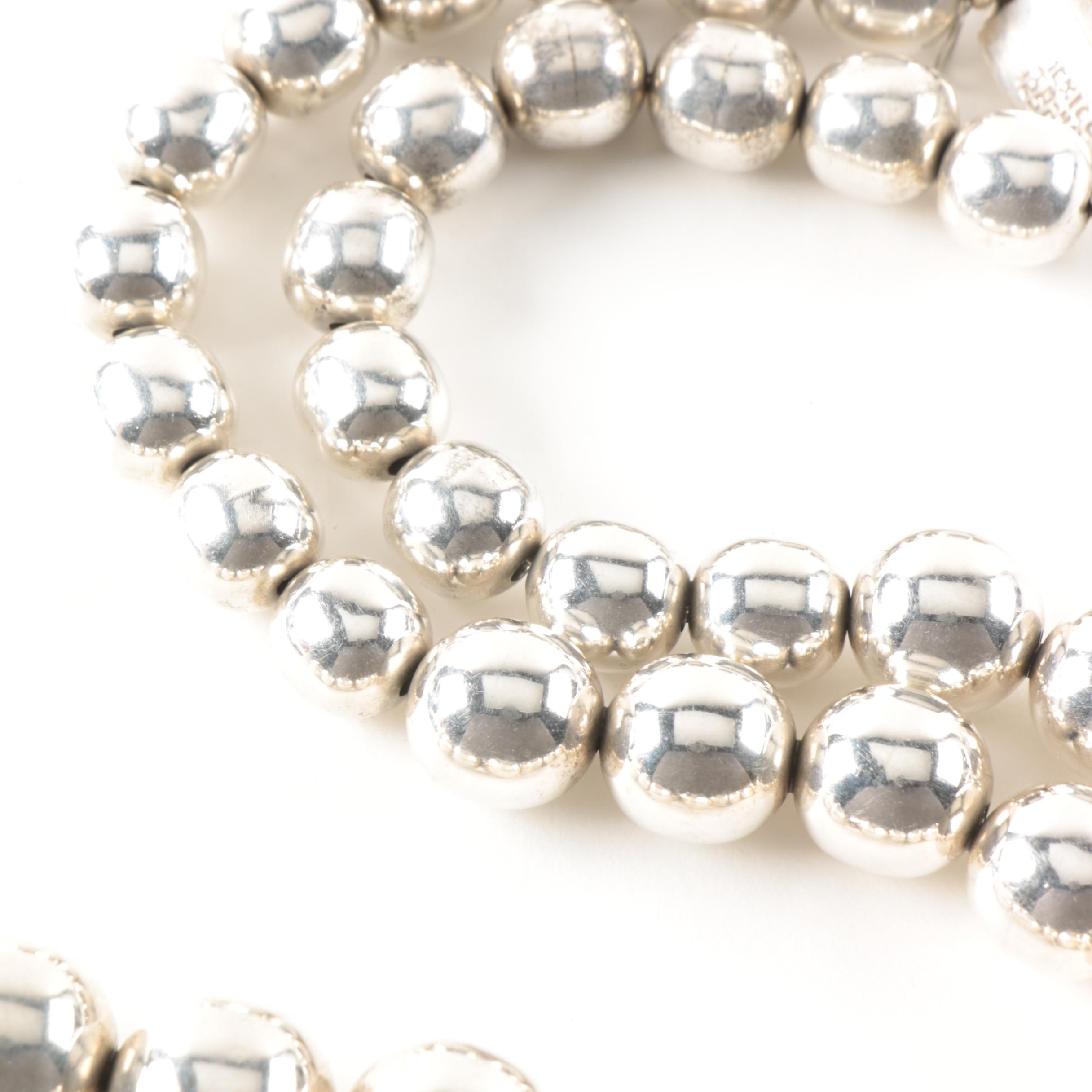 Sterling Silver Beaded Necklaces Including Black Onyx