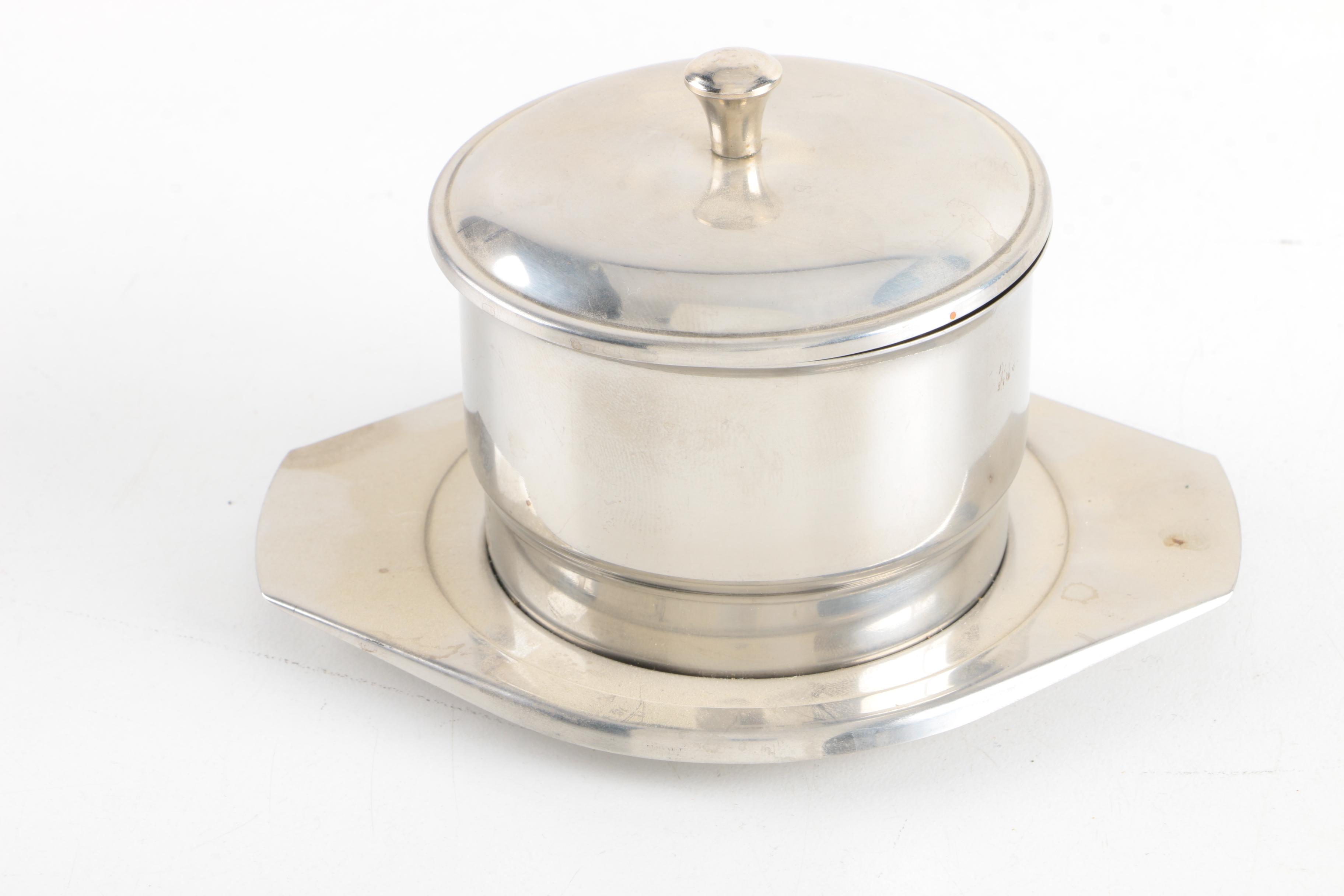 Wilmort Chicago Crumb Sweeper and Other Silver Plate Tableware