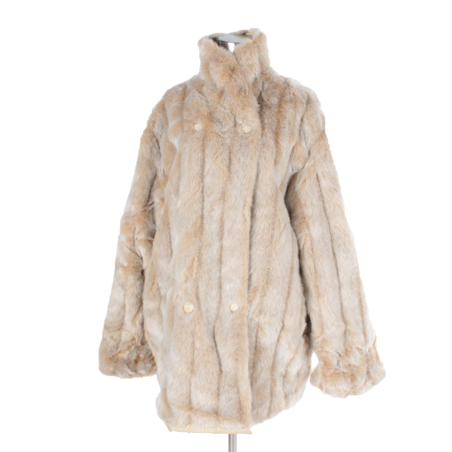 Women's Vintage Faux Fur Coat