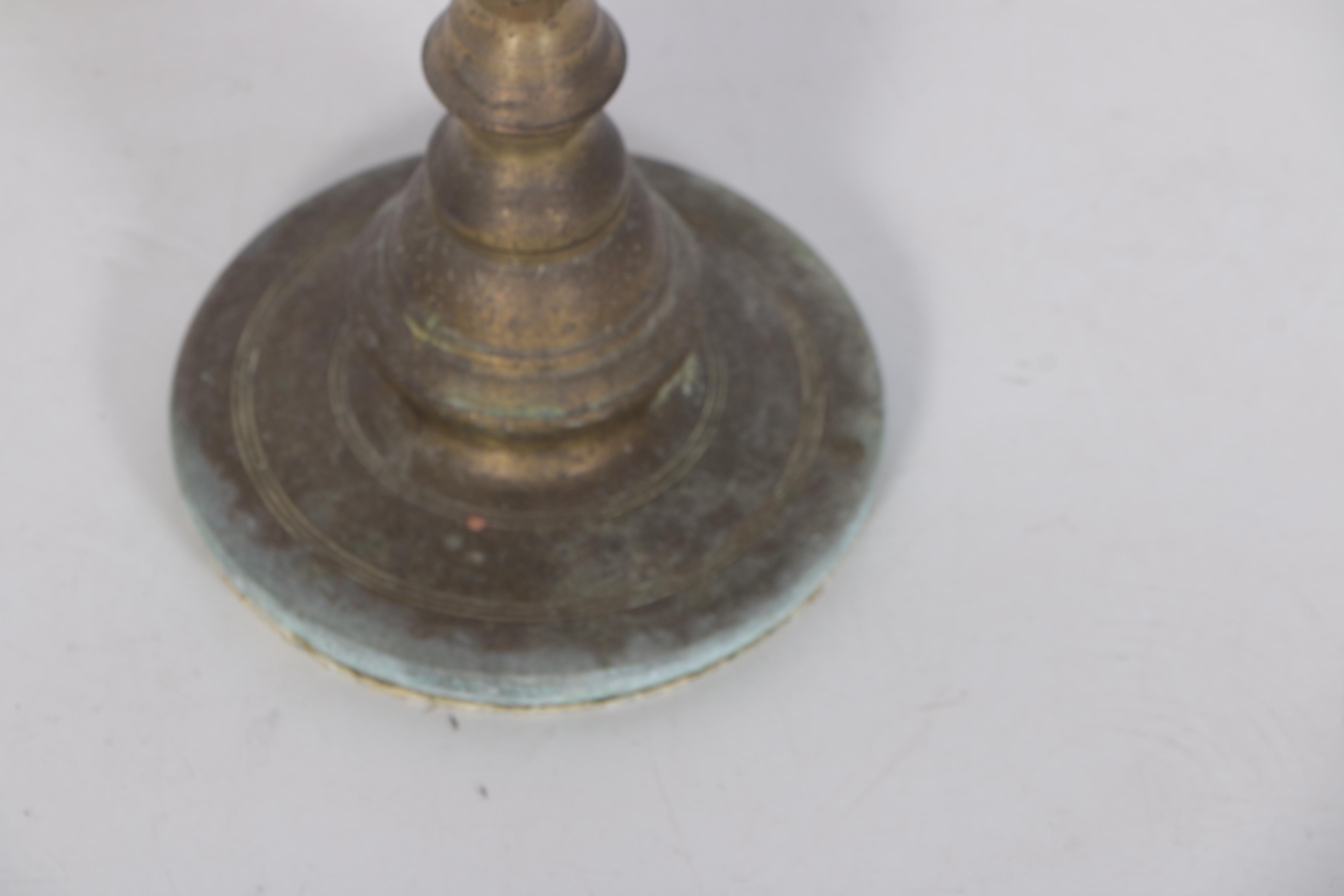 Pair of Tall Vintage Brass Altar Candlesticks