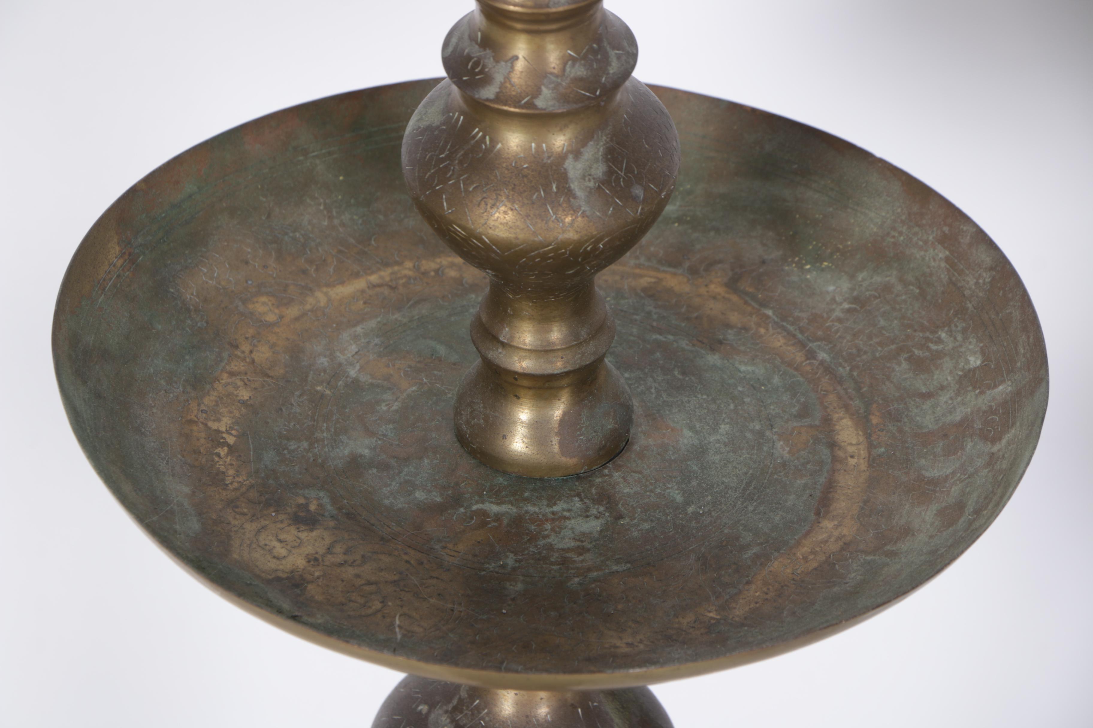 Pair of Tall Vintage Brass Altar Candlesticks