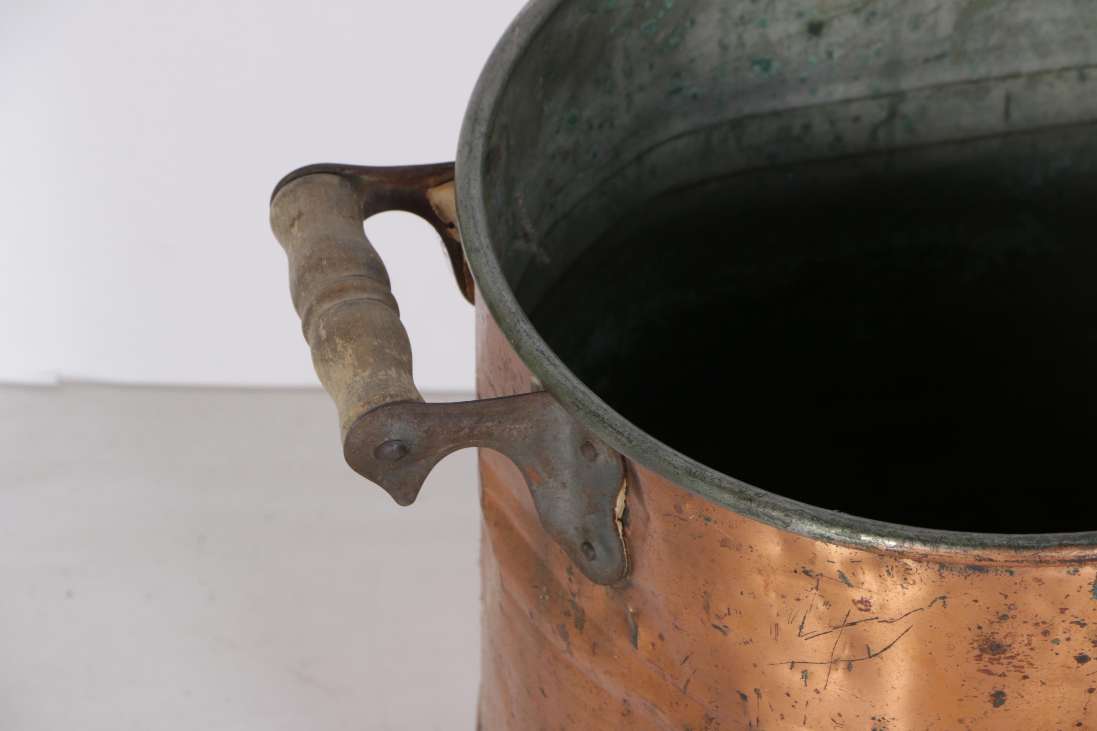 Oval Copper Boiler Wash Tub with Handles