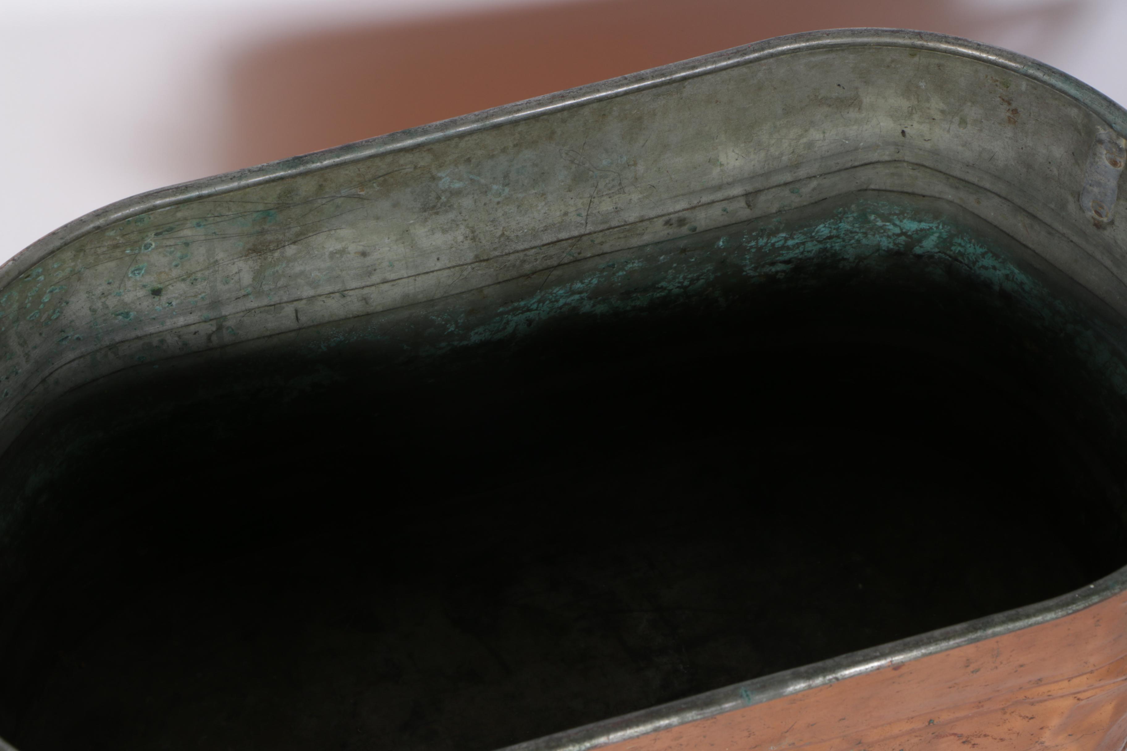 Oval Copper Boiler Wash Tub with Handles