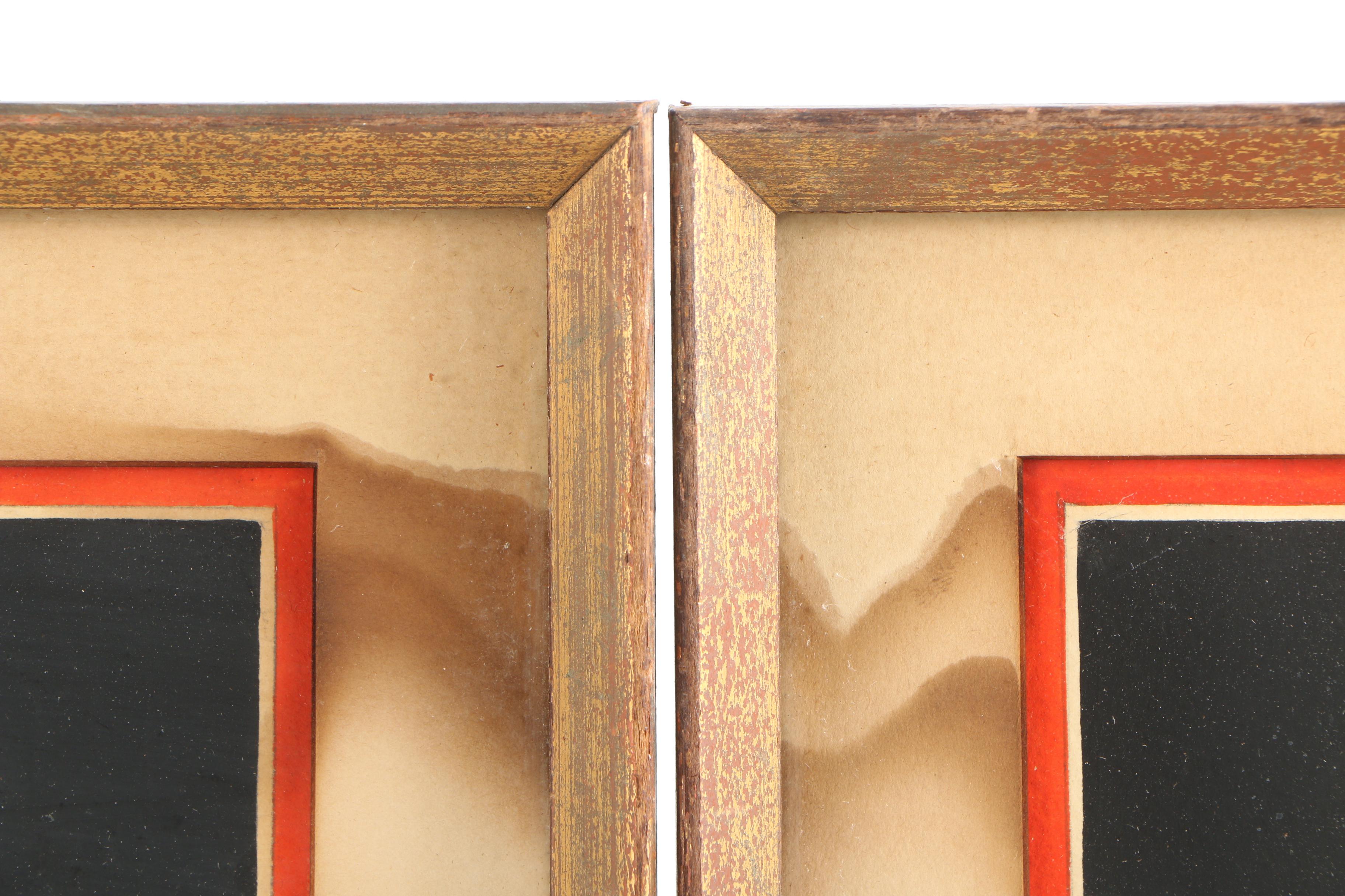 Antonio Francione Gouache Paintings "Pompei, La Corsa" & "Pompei, I Vinai"