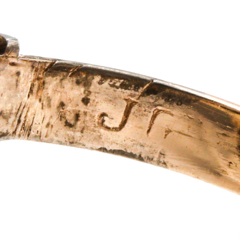 14K Yellow Gold Ruby Cluster Ring