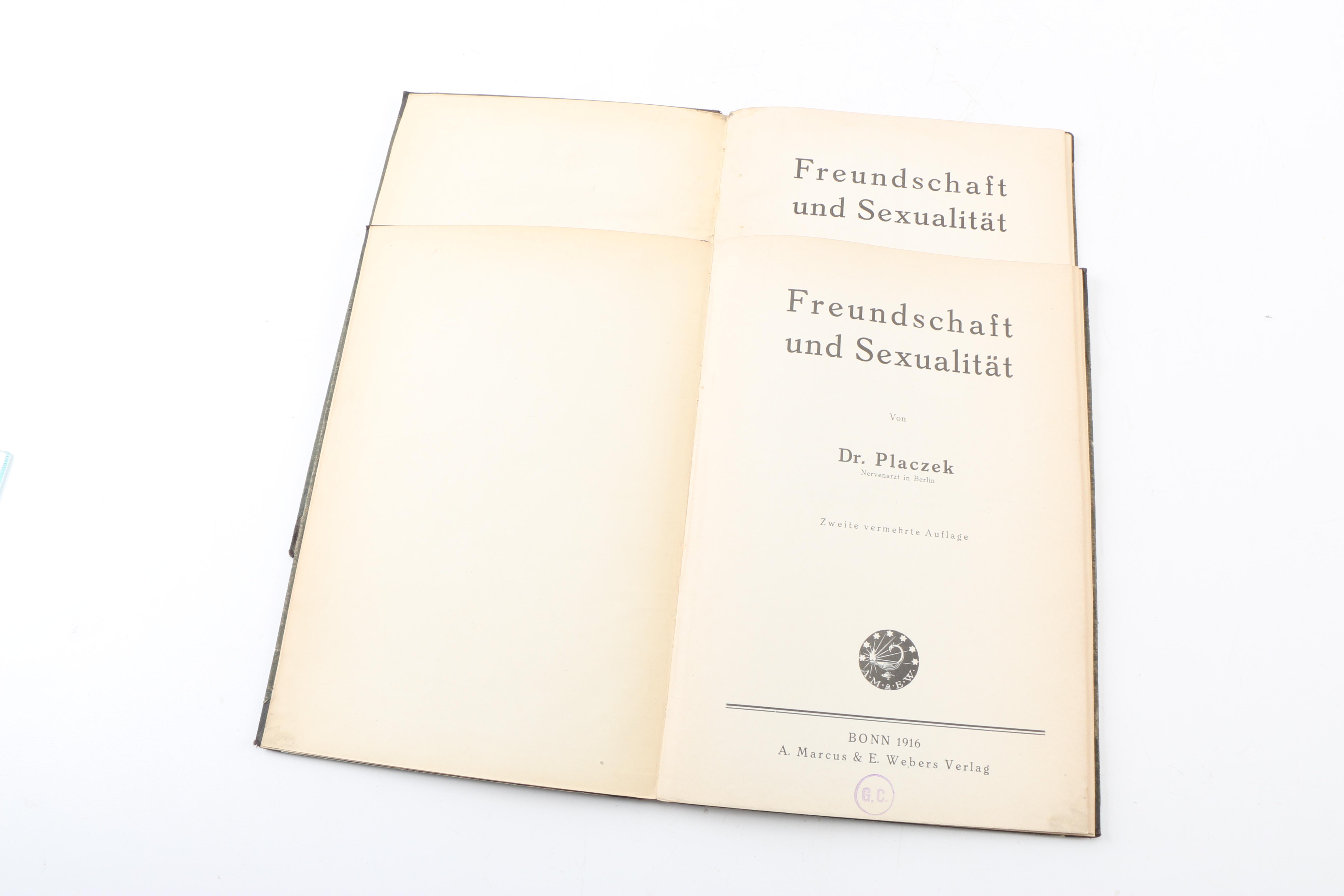 "Freundschalt und Sexualität" 1916 And Other Various Genre Non-Fiction Books