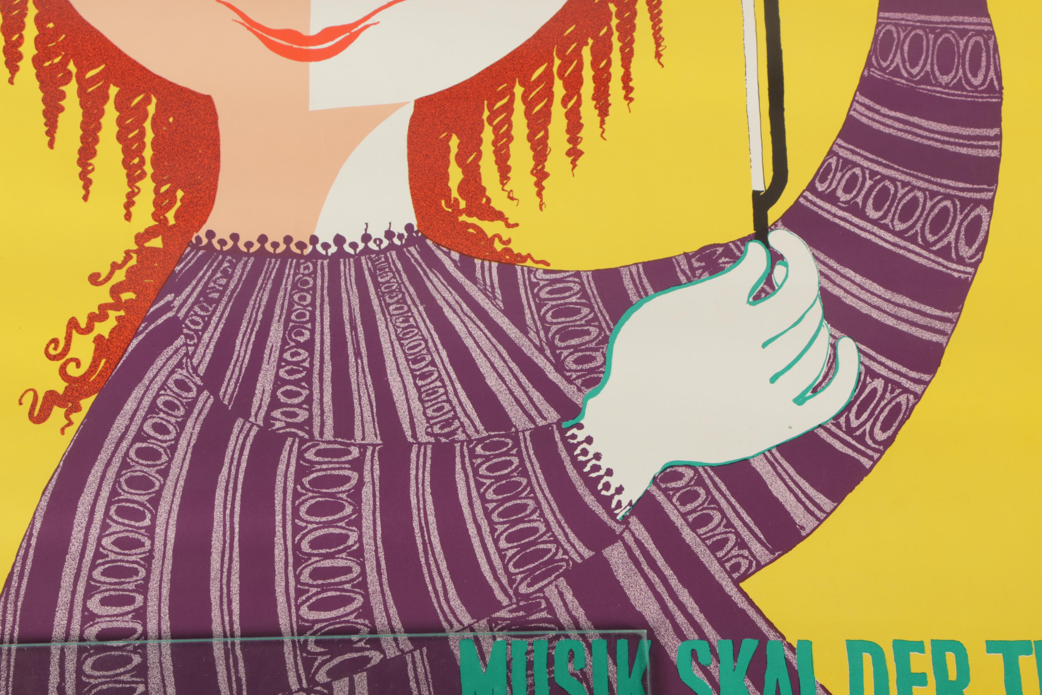 Vintage Danish and French Serigraph Posters Featuring Bjorn Wiinblad