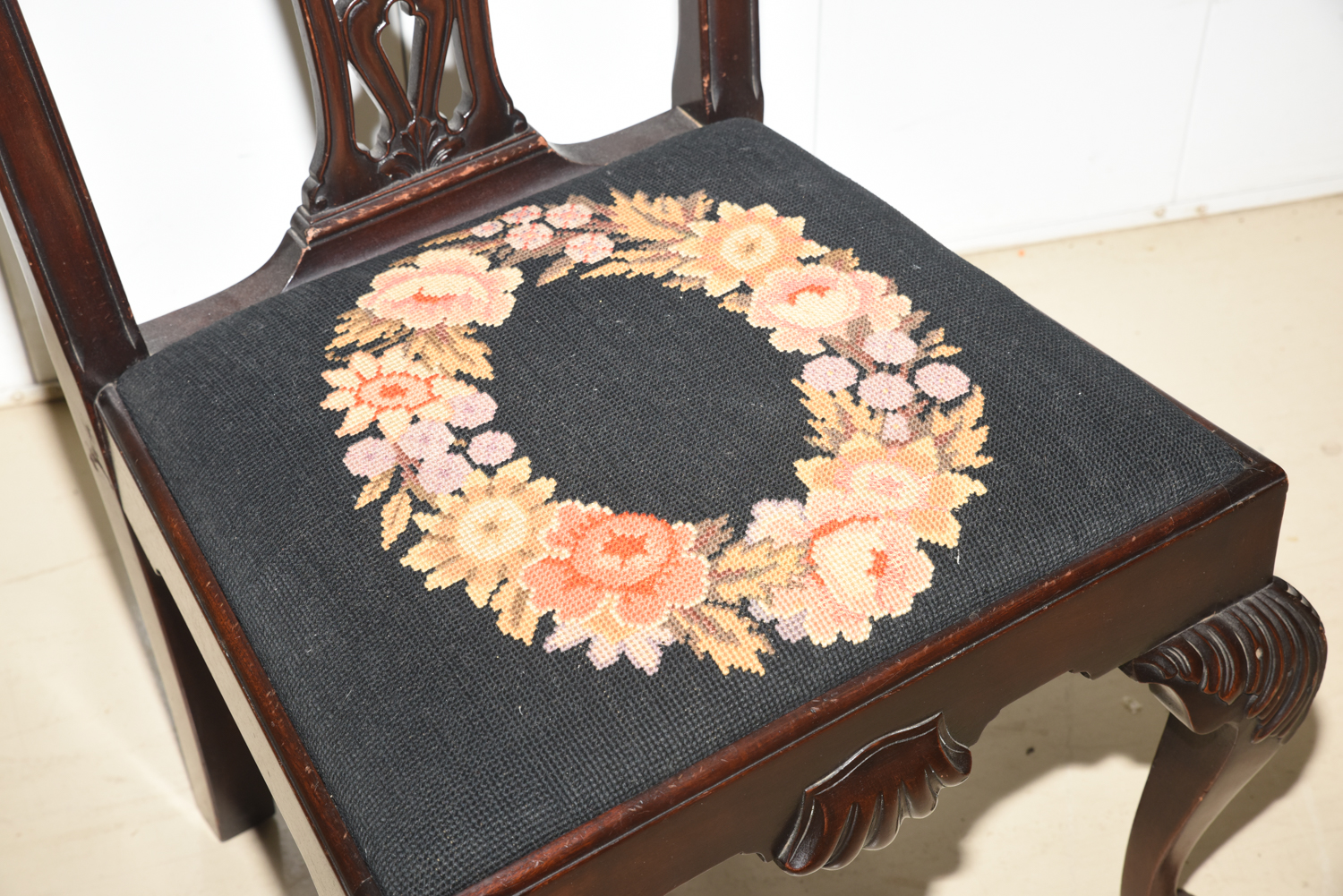 Antique Chippendale Style Mahogany Side Chair