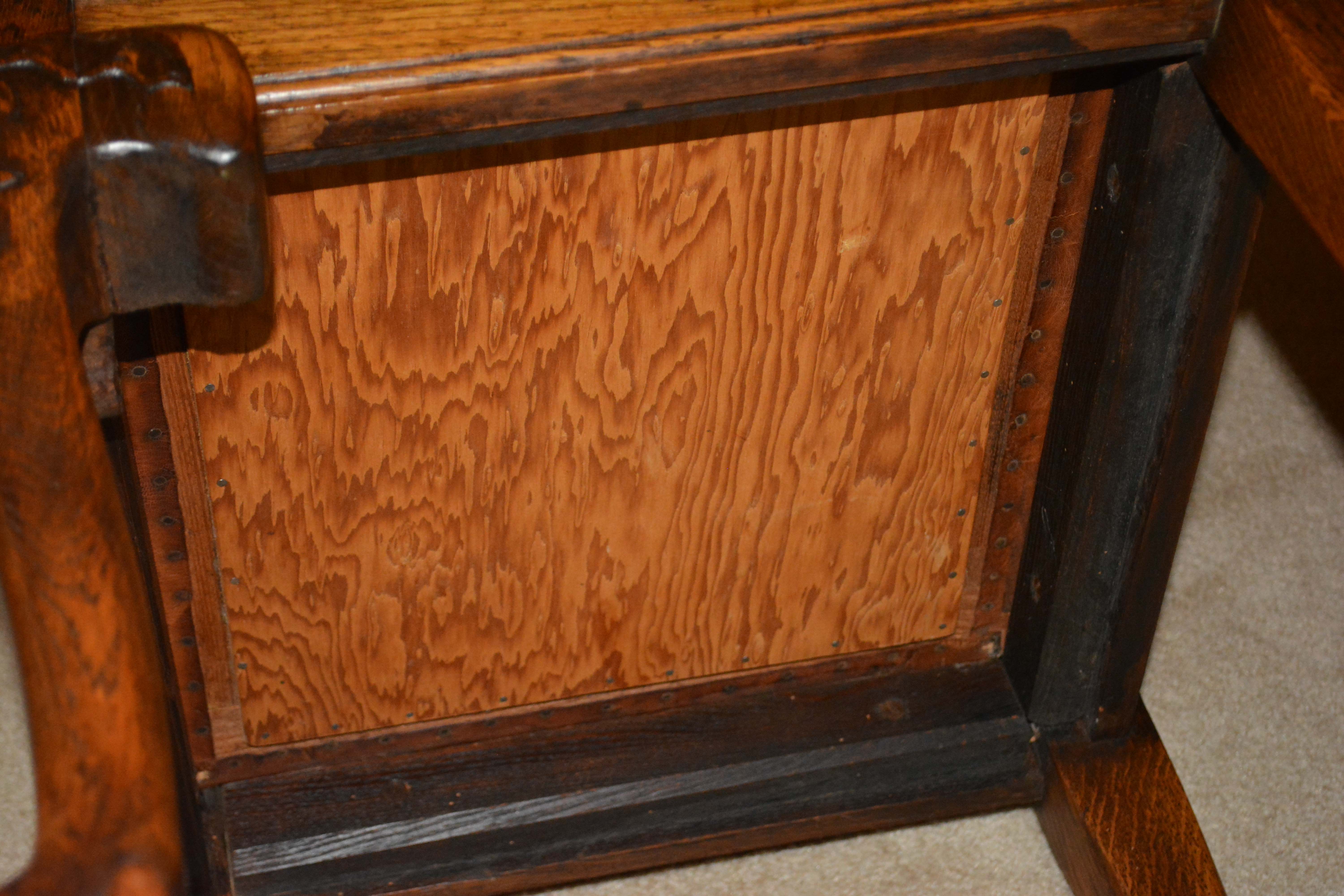 English Chippendale Style Oak Corner Chair