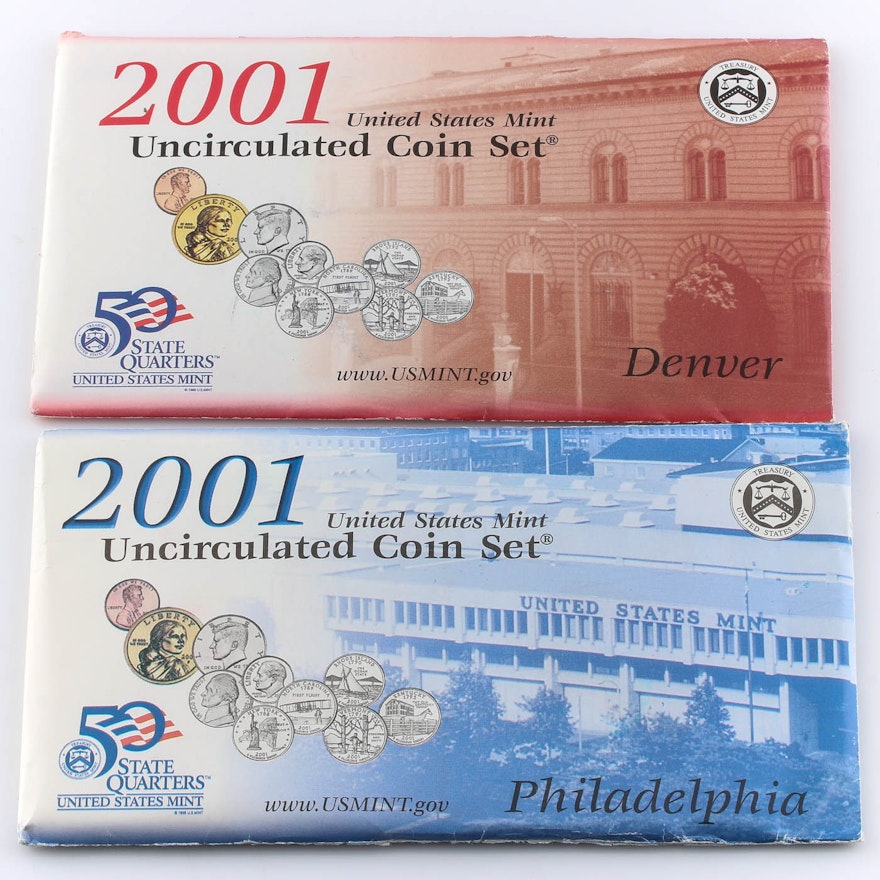 2001 United States Uncirculated Denver and Philadelphia Mint Set