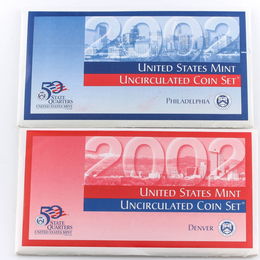 2002 United States Uncirculated Denver and Philadelphia Mint Set