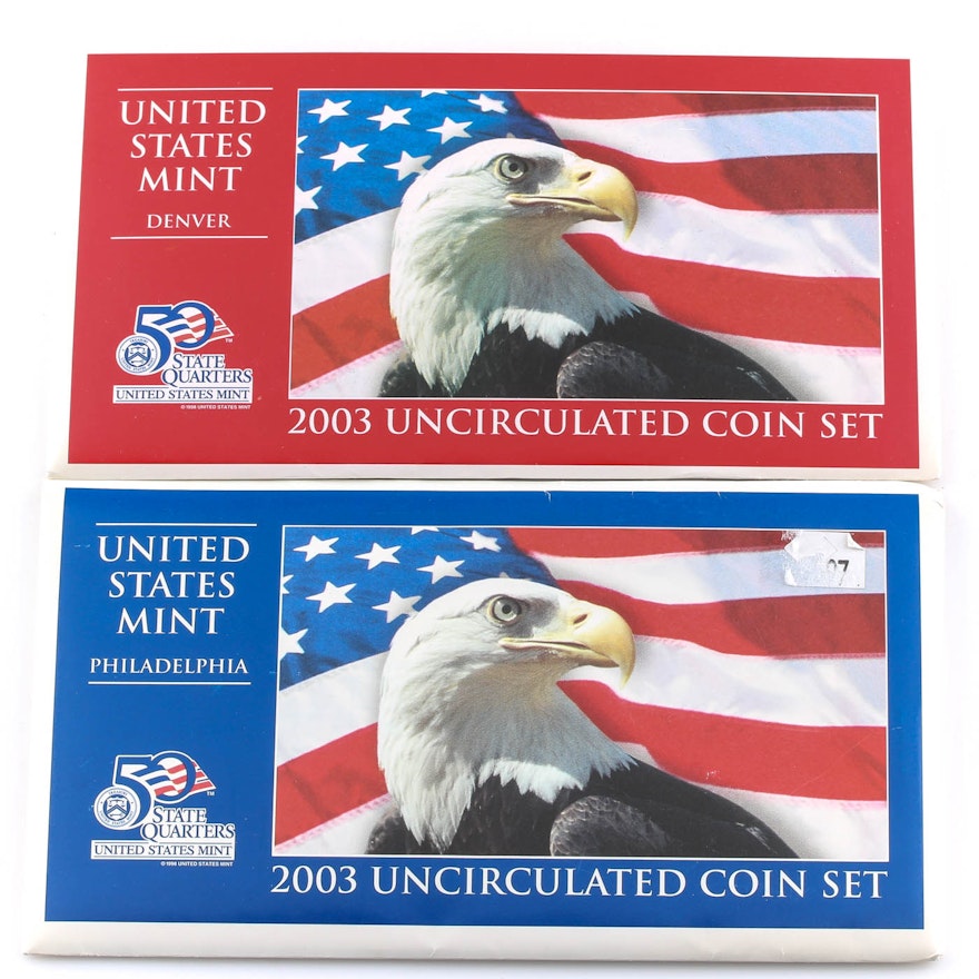 2003 United States Uncirculated Denver and Philadelphia Mint Set