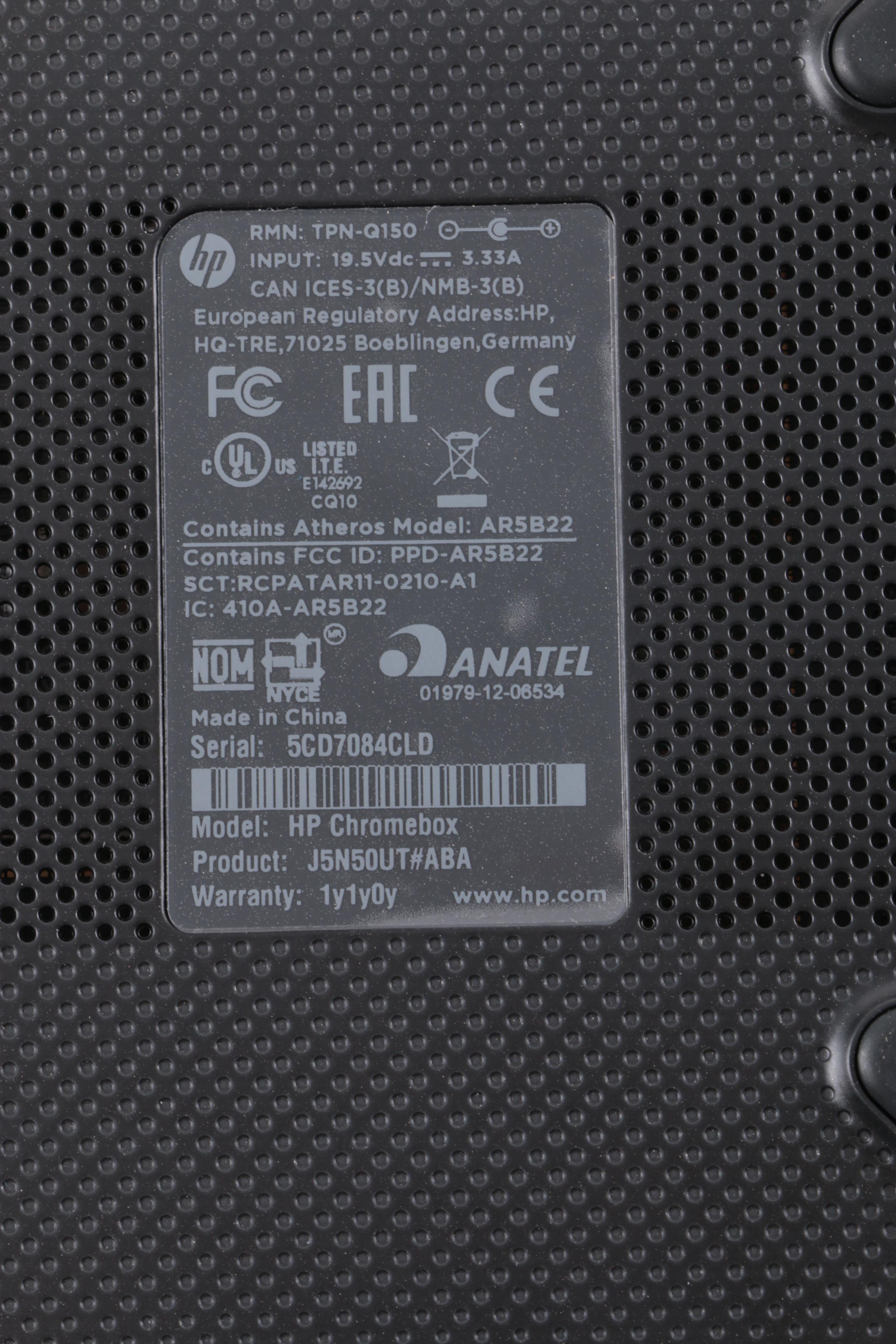 HP Chromebox with Logitech Wireless Keyboard