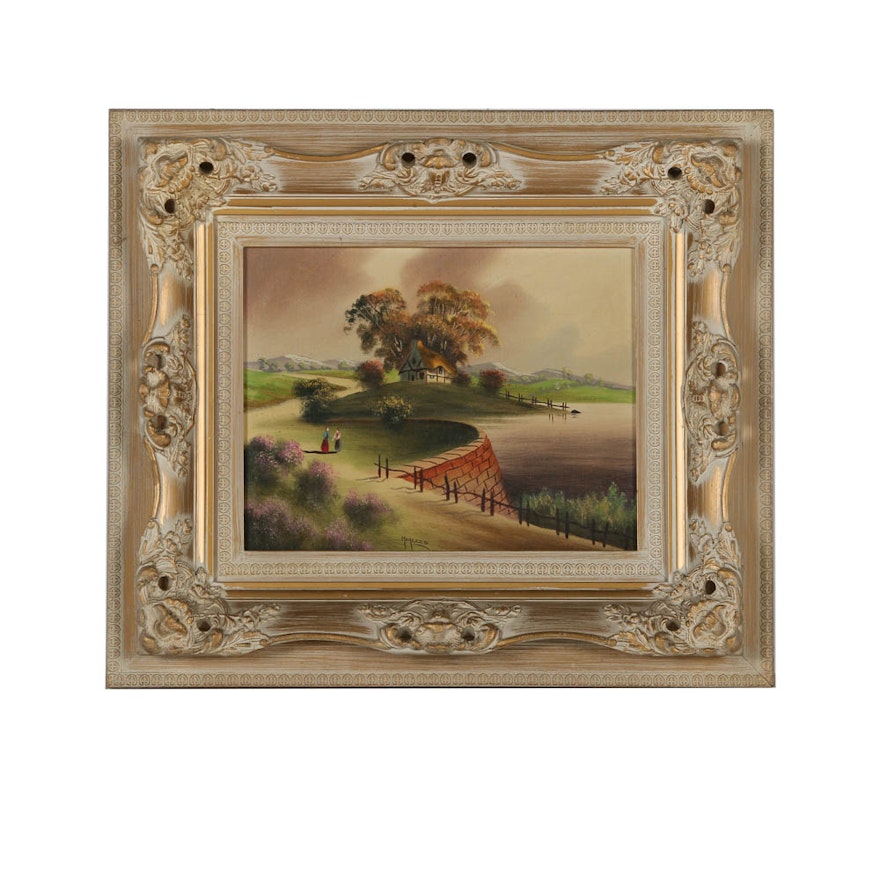 Morezzo Oil Painting of Rural Landscape