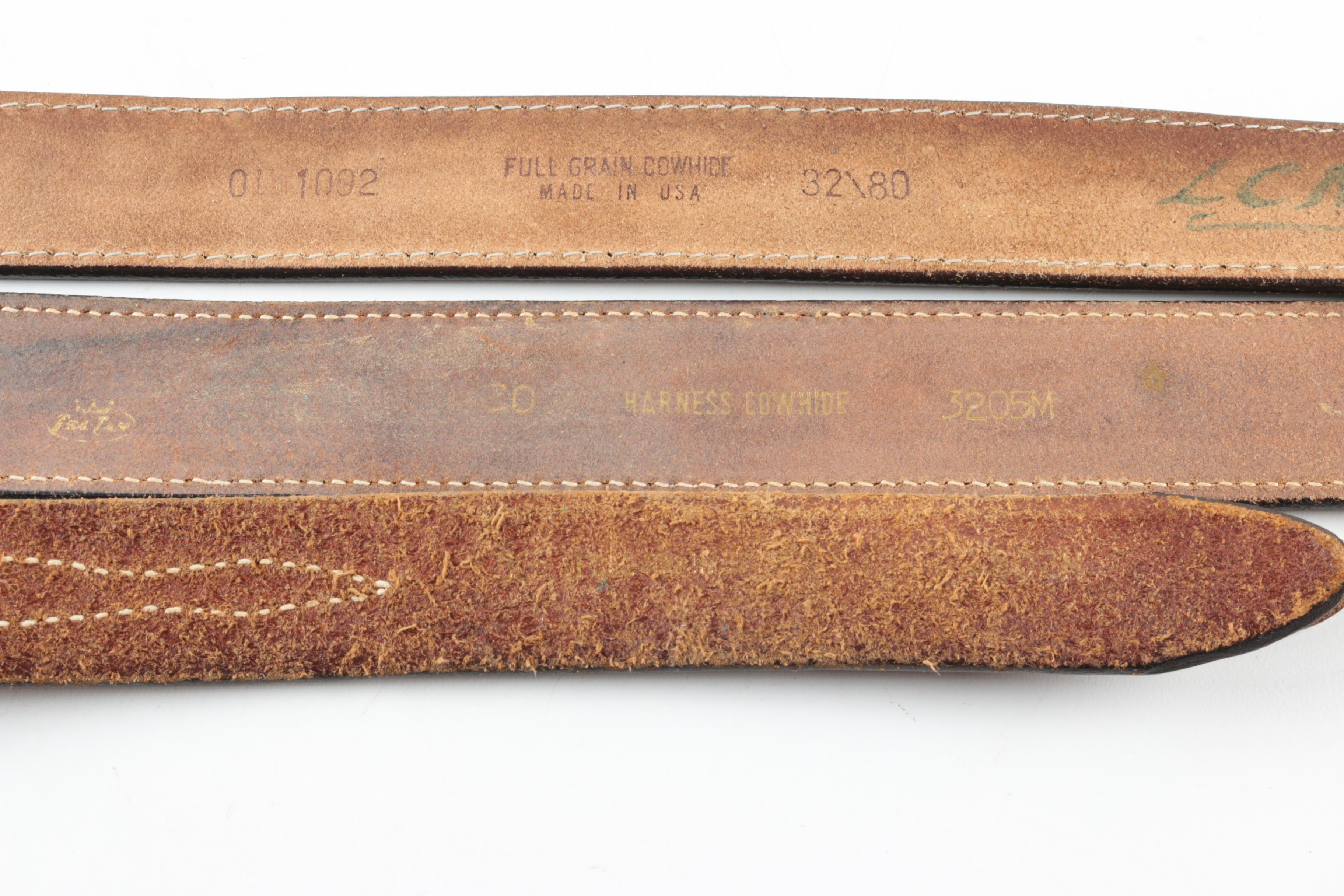 Hand-Tooled Leather Belts