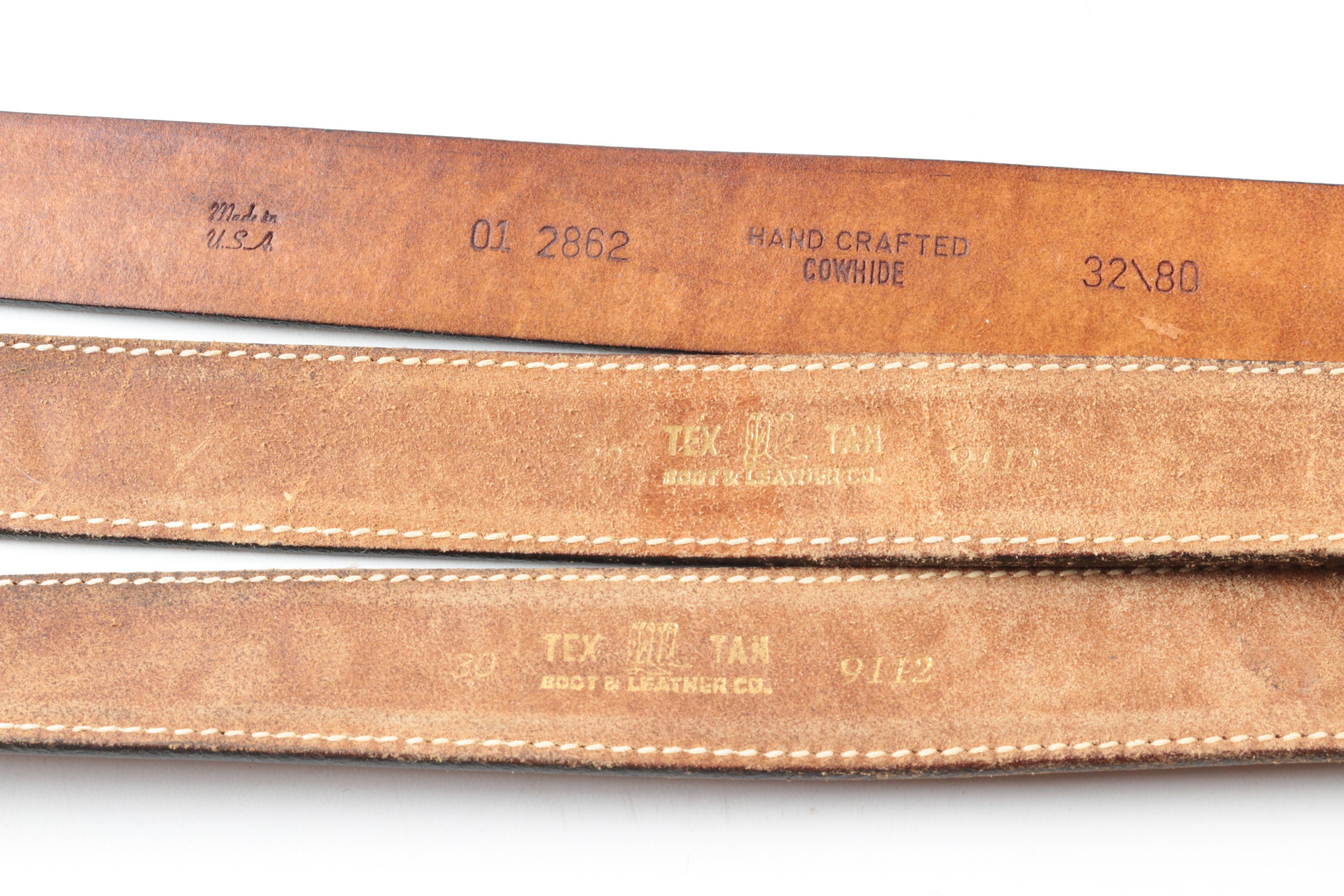 Hand-Tooled Leather Belts