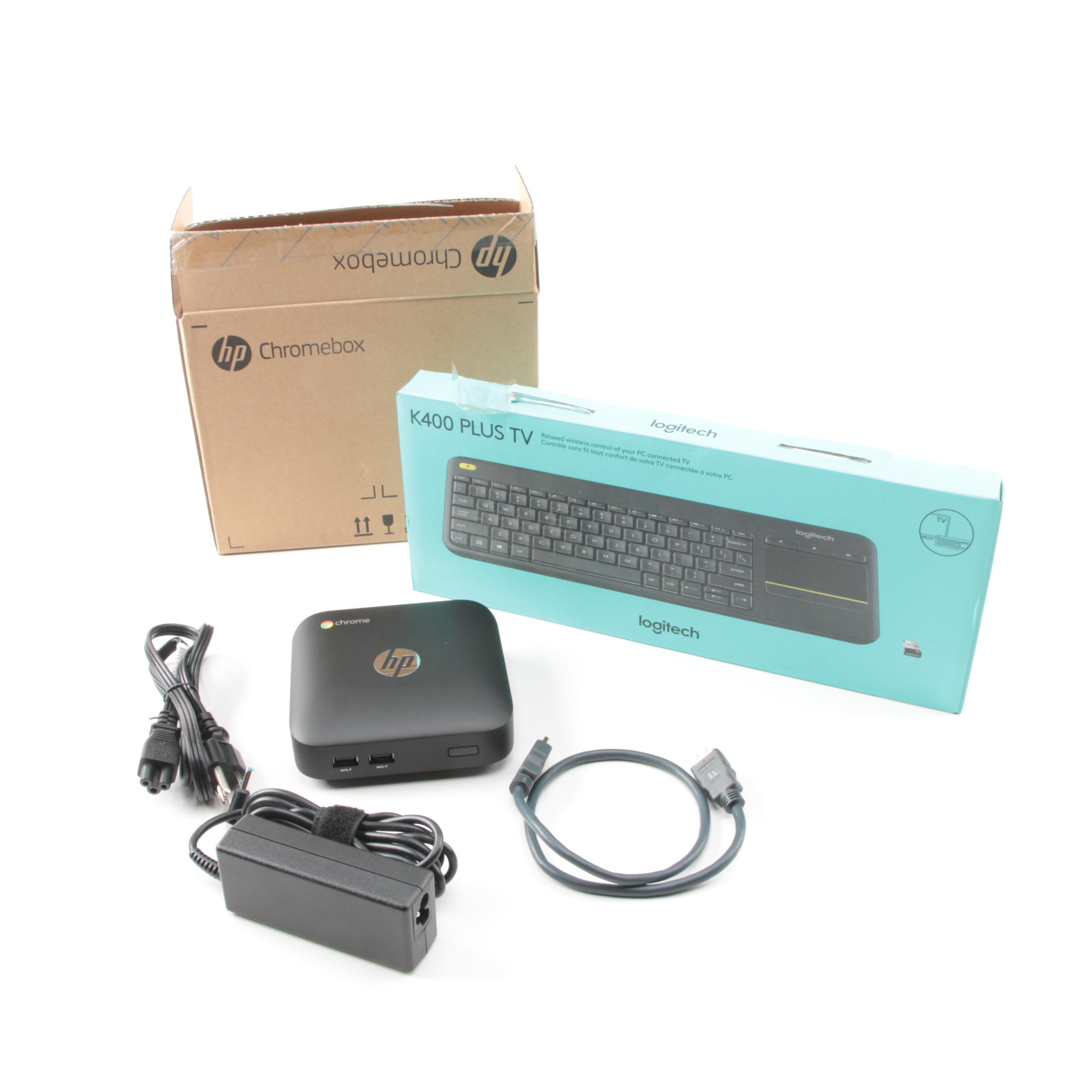 HP Chromebox with Logitech Wireless Keyboard
