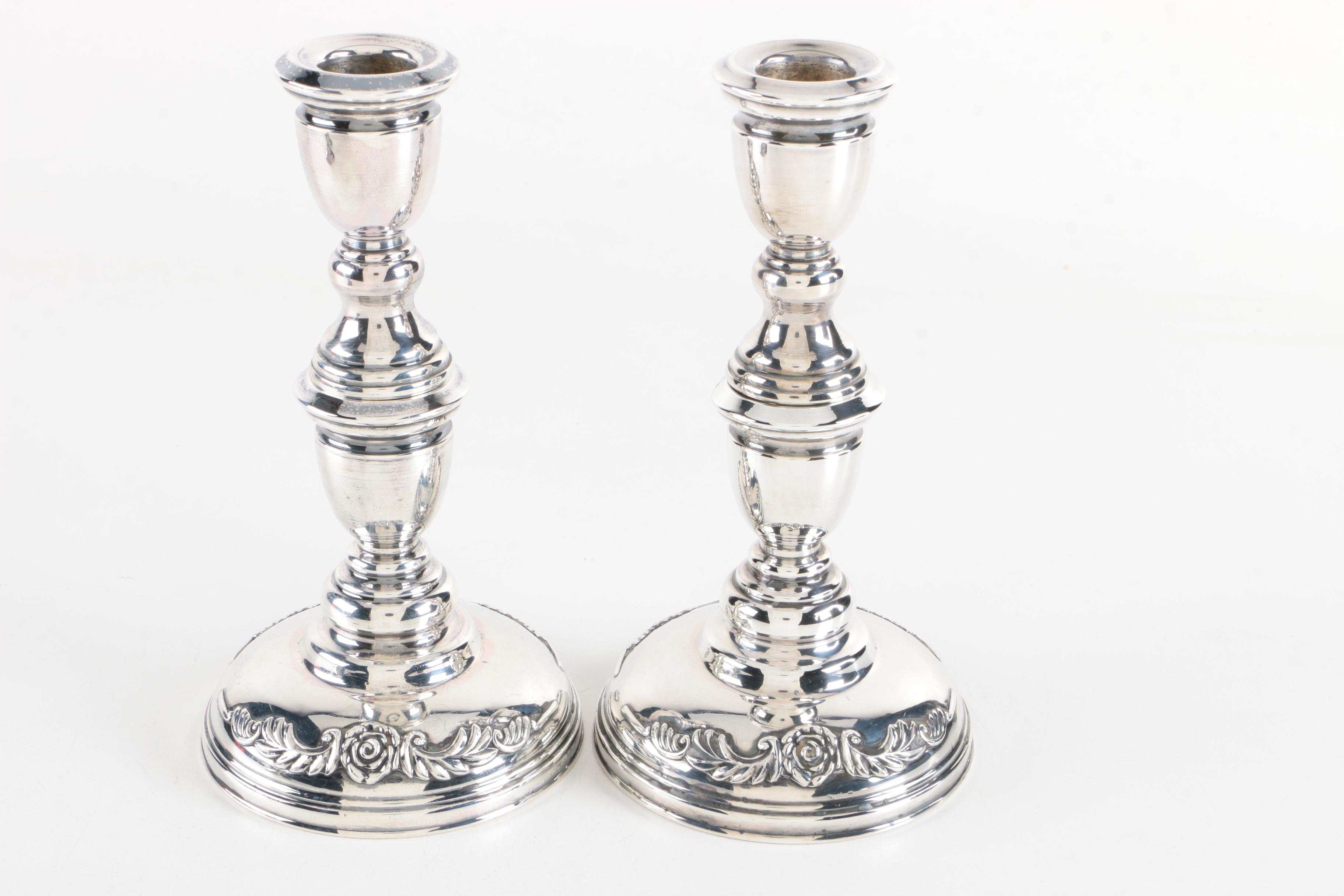 Weighted Sterling Candlesticks and Candleholders
