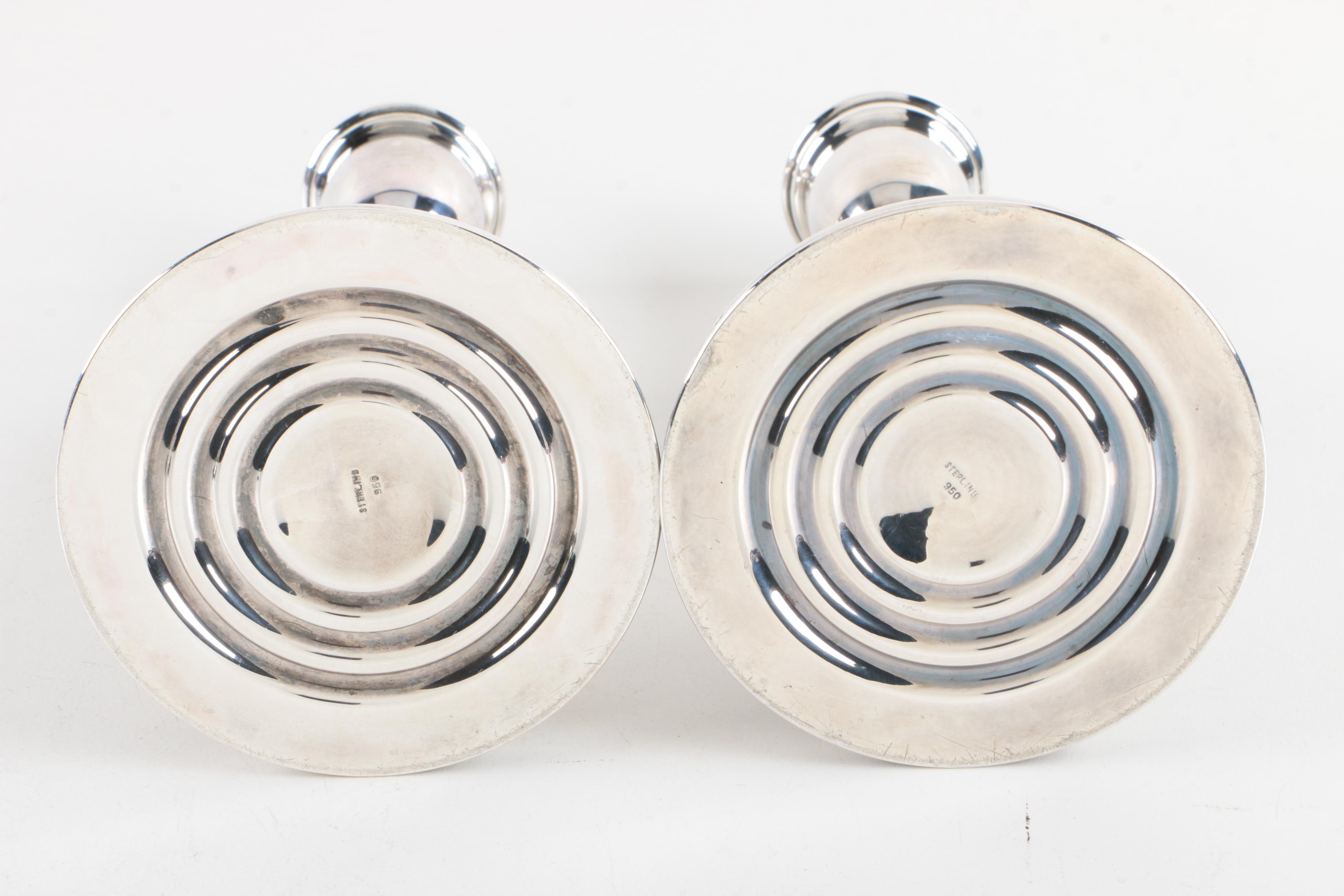 Weighted Sterling Candlesticks and Candleholders