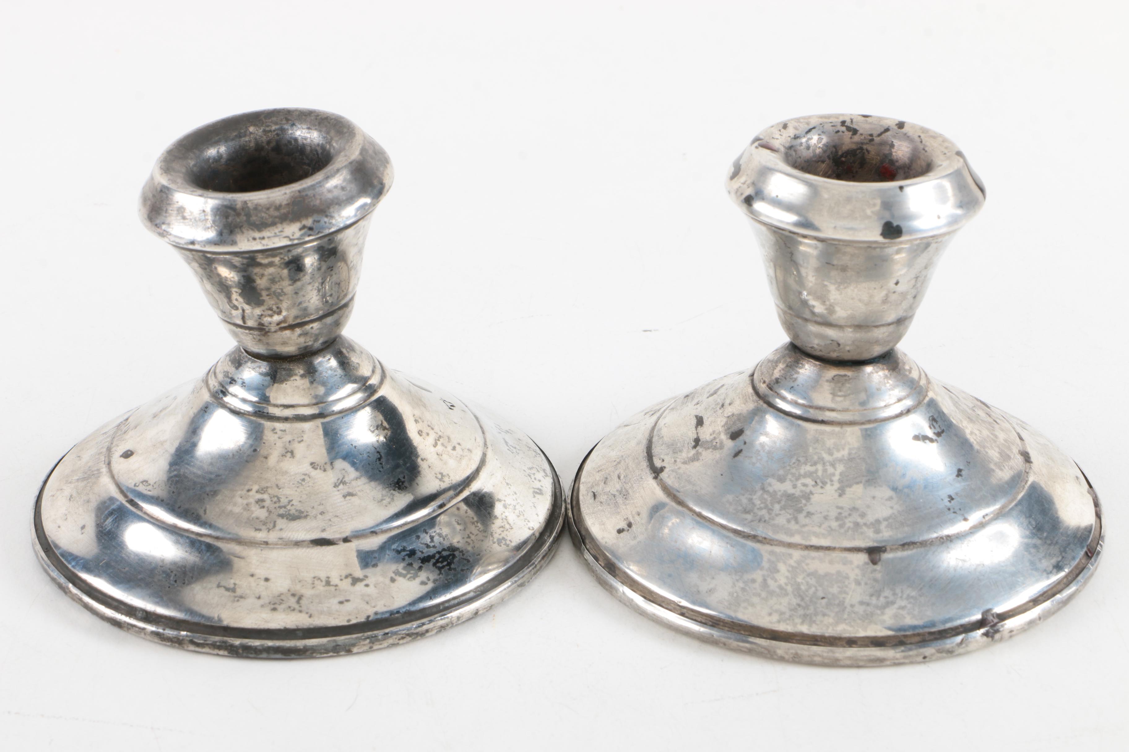 Weighted Sterling Candlesticks and Candleholders