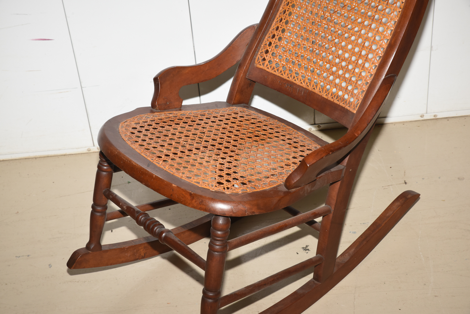 Vintage Caned Rocking Chair