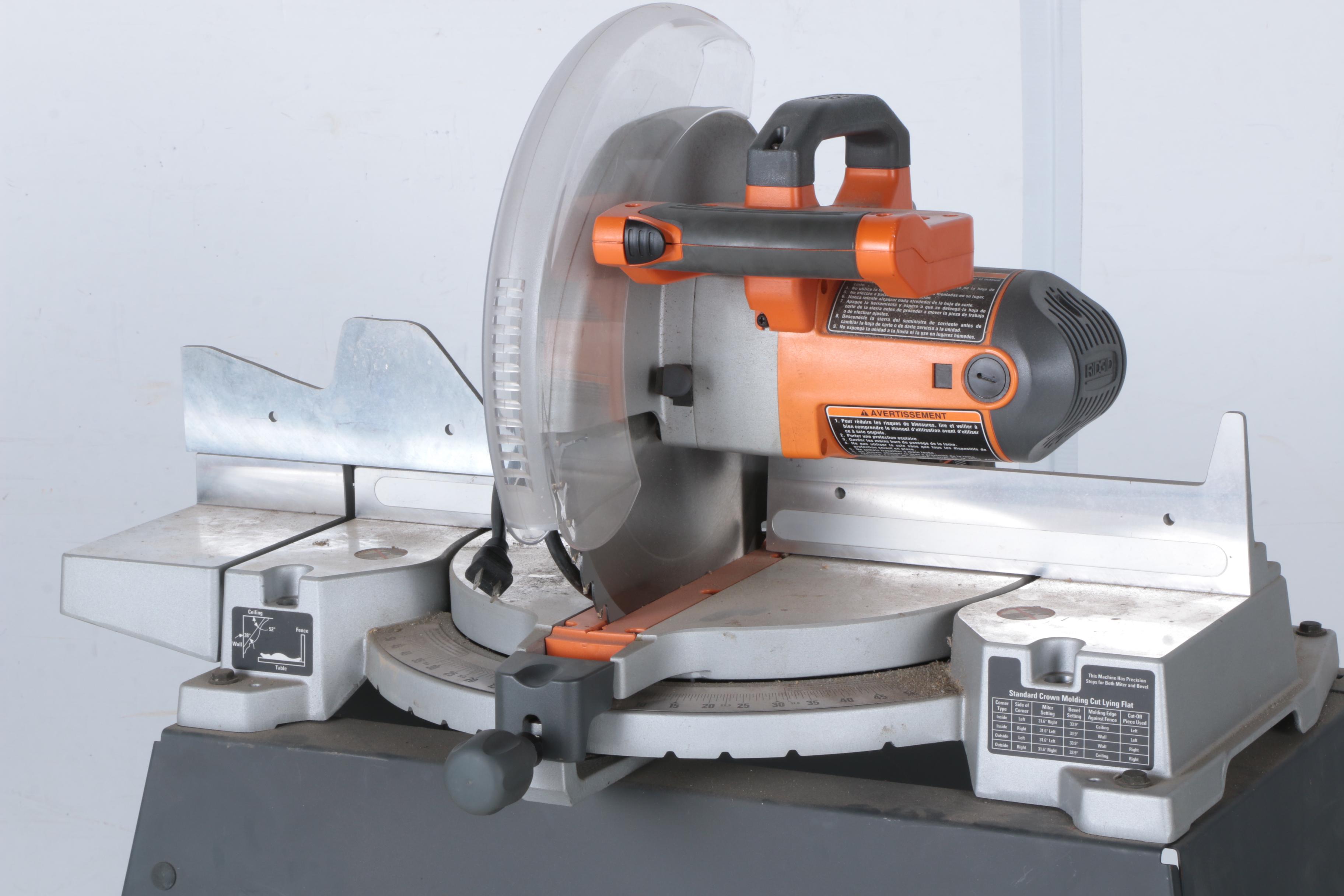 Ridgid Compound Miter Saw on Stand